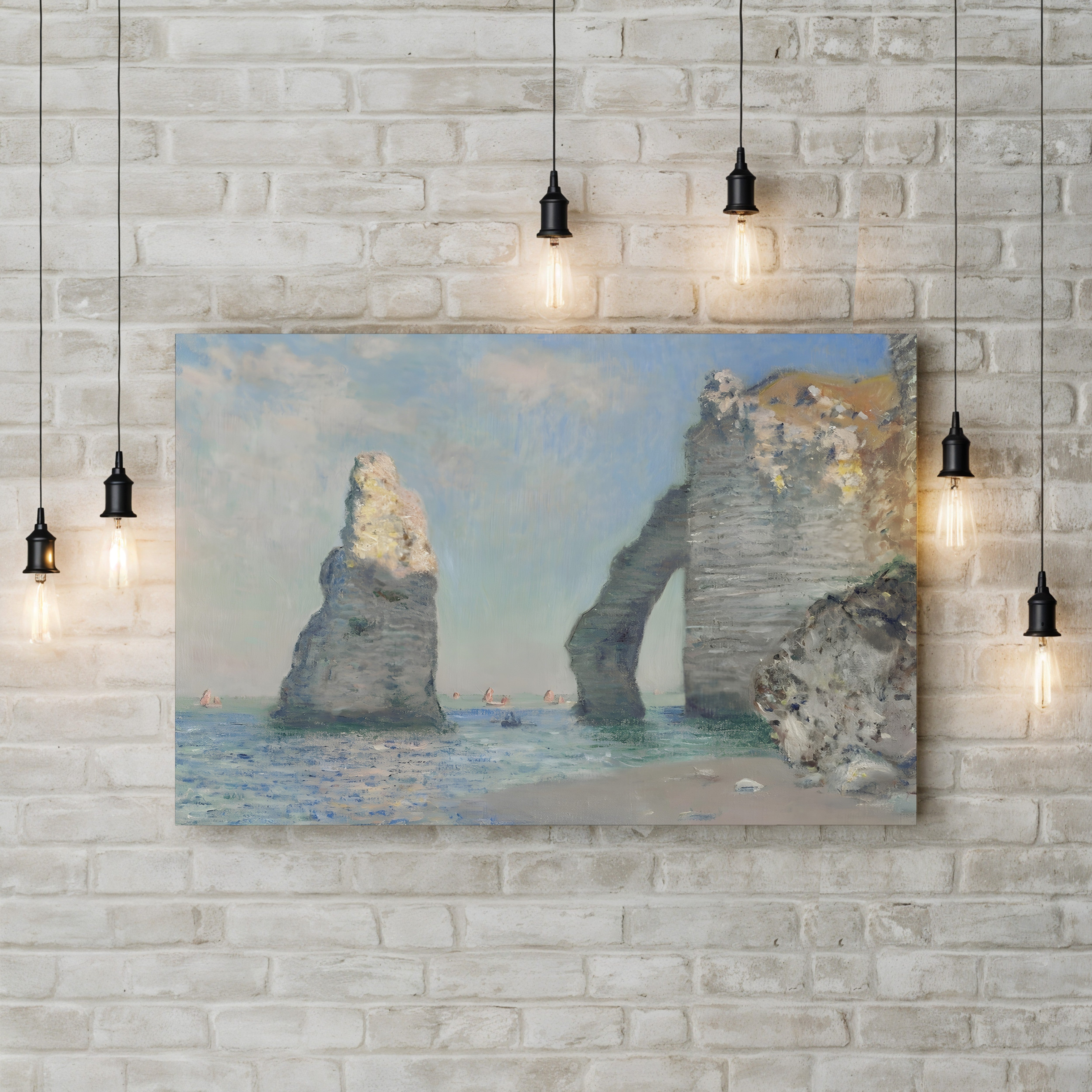 The Cliffs at Etretat (Falaises à Étretat), 1885 by Claude Monet