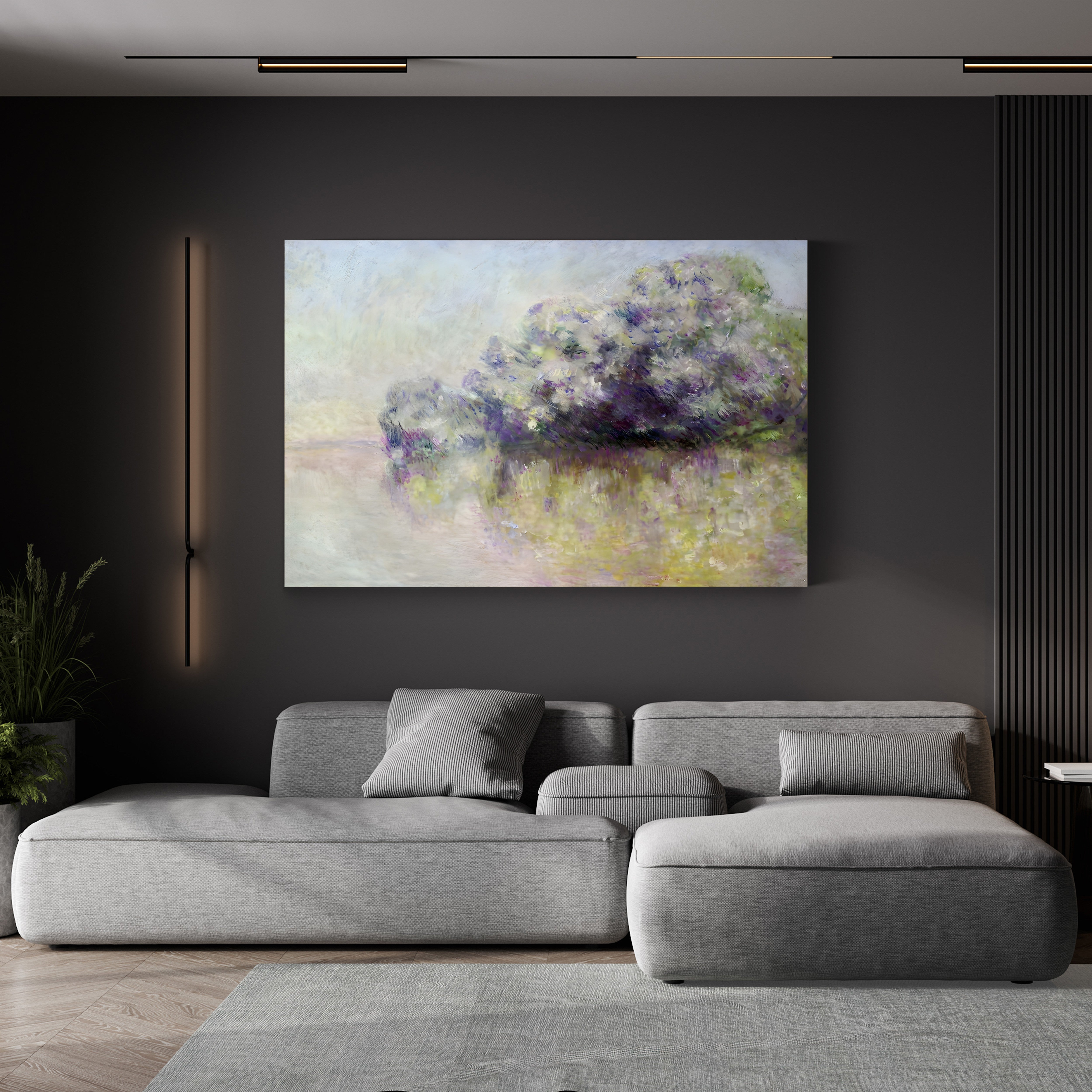 Île aux Orties near Vernon – Claude Monet Wall Art | Impressionist River Landscape Canvas Print