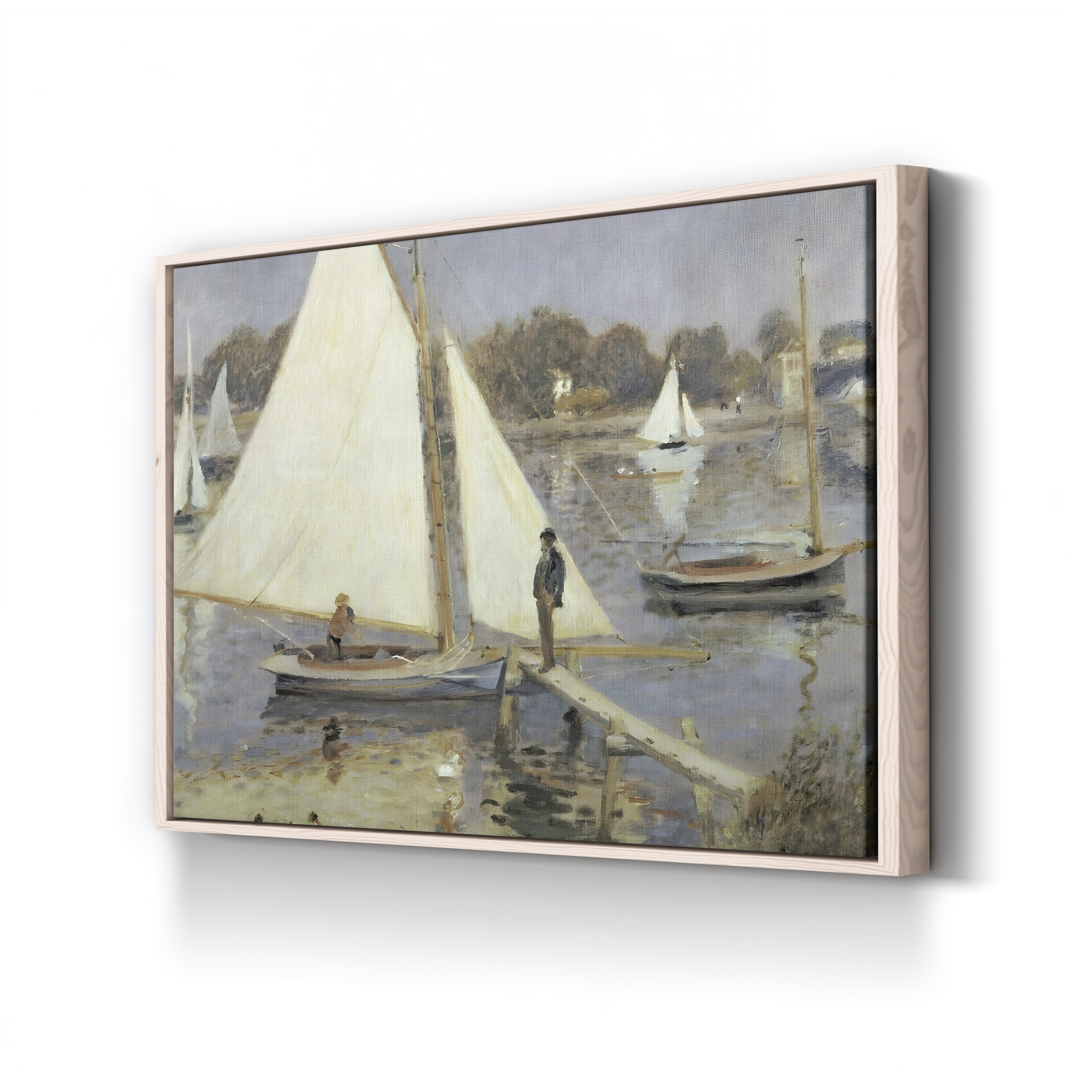 The Seine at Argenteuil, 1874 – Pierre-Auguste Renoir Wall Art | Impressionist River Canvas Print