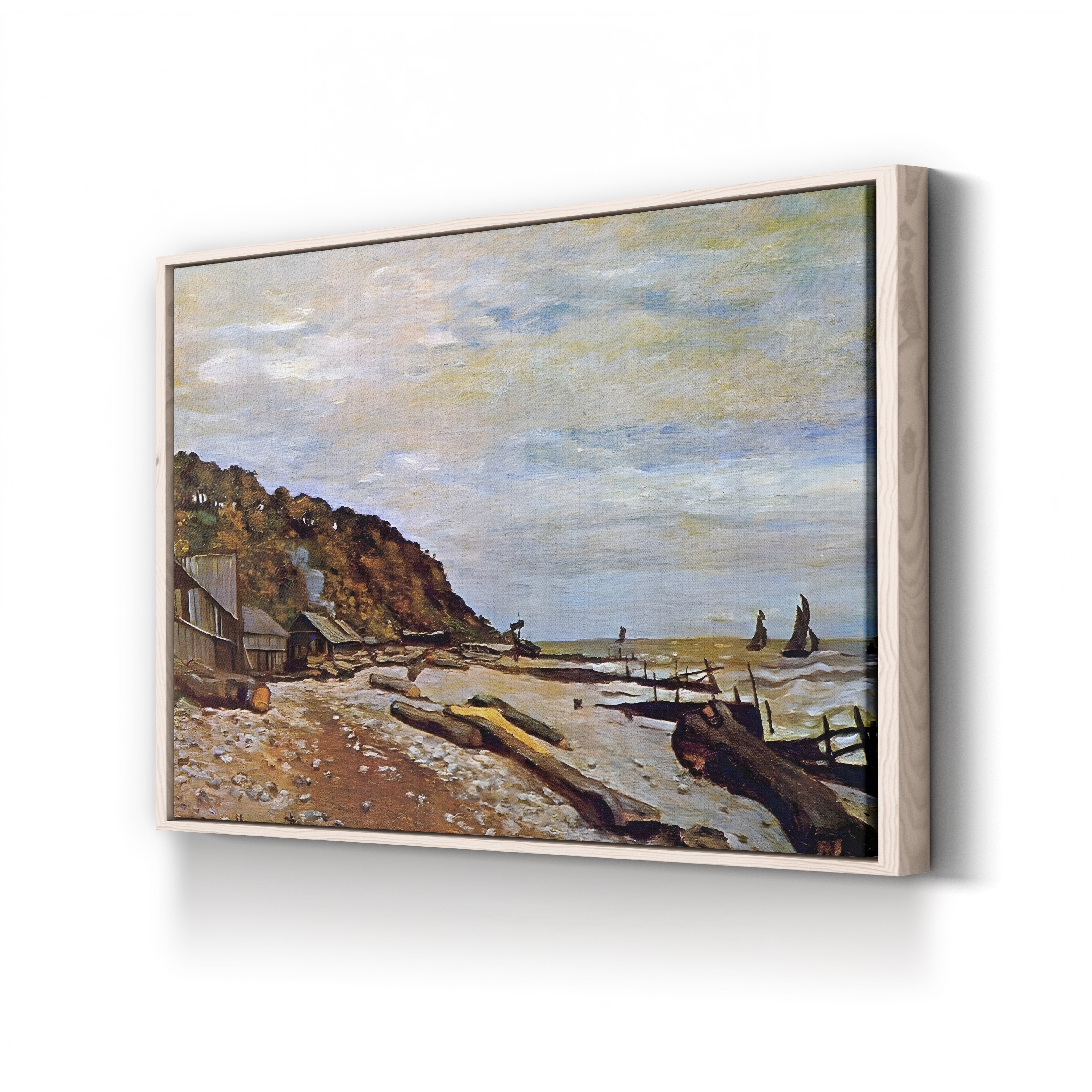 Boatyard near Honfleur, 1864 – Claude Monet Wall Art | Early Impressionist Norman Port Canvas Print
