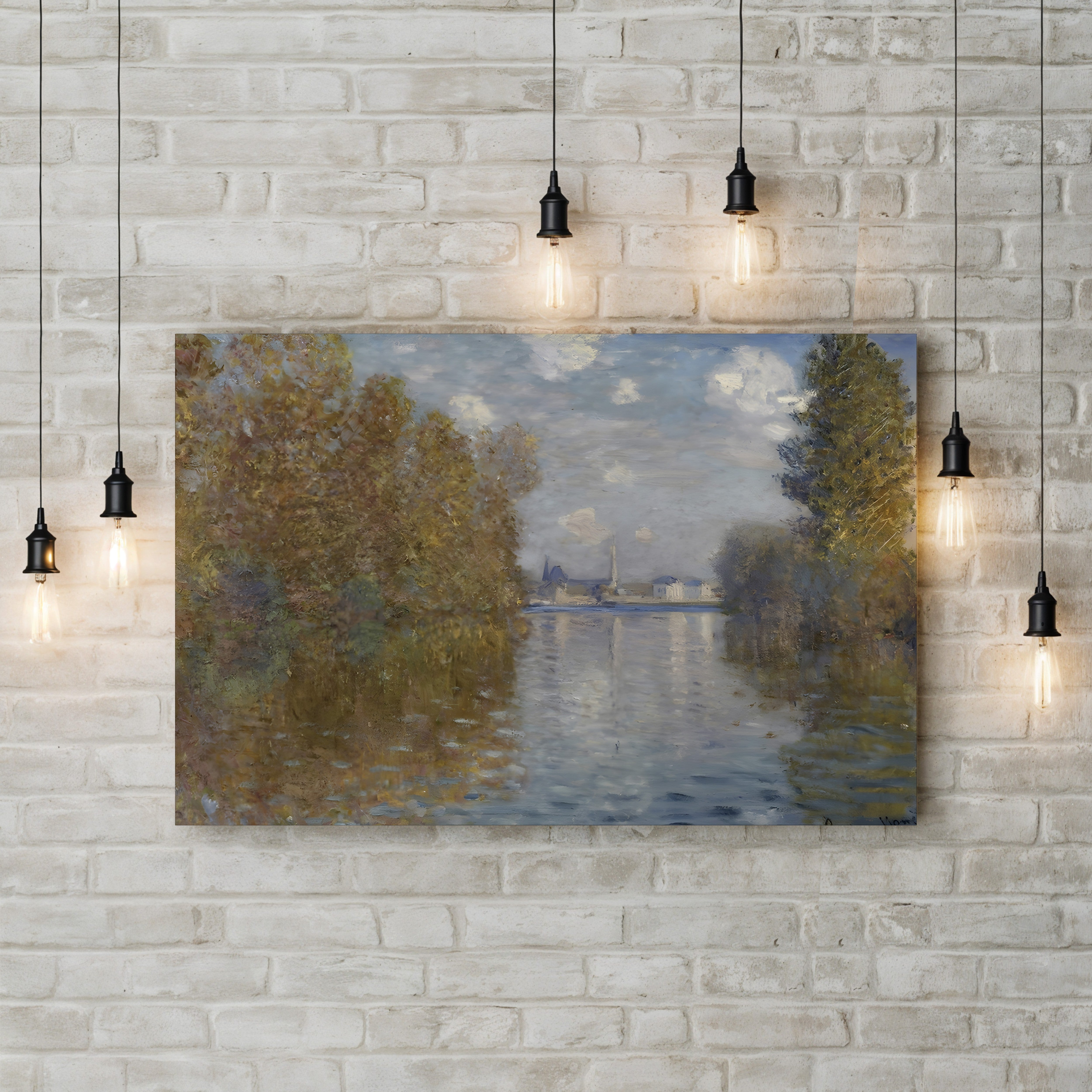 Autumn Effect at Argenteuil, 1873 – Claude Monet Wall Art | Impressionist Autumn Landscape Canvas Print