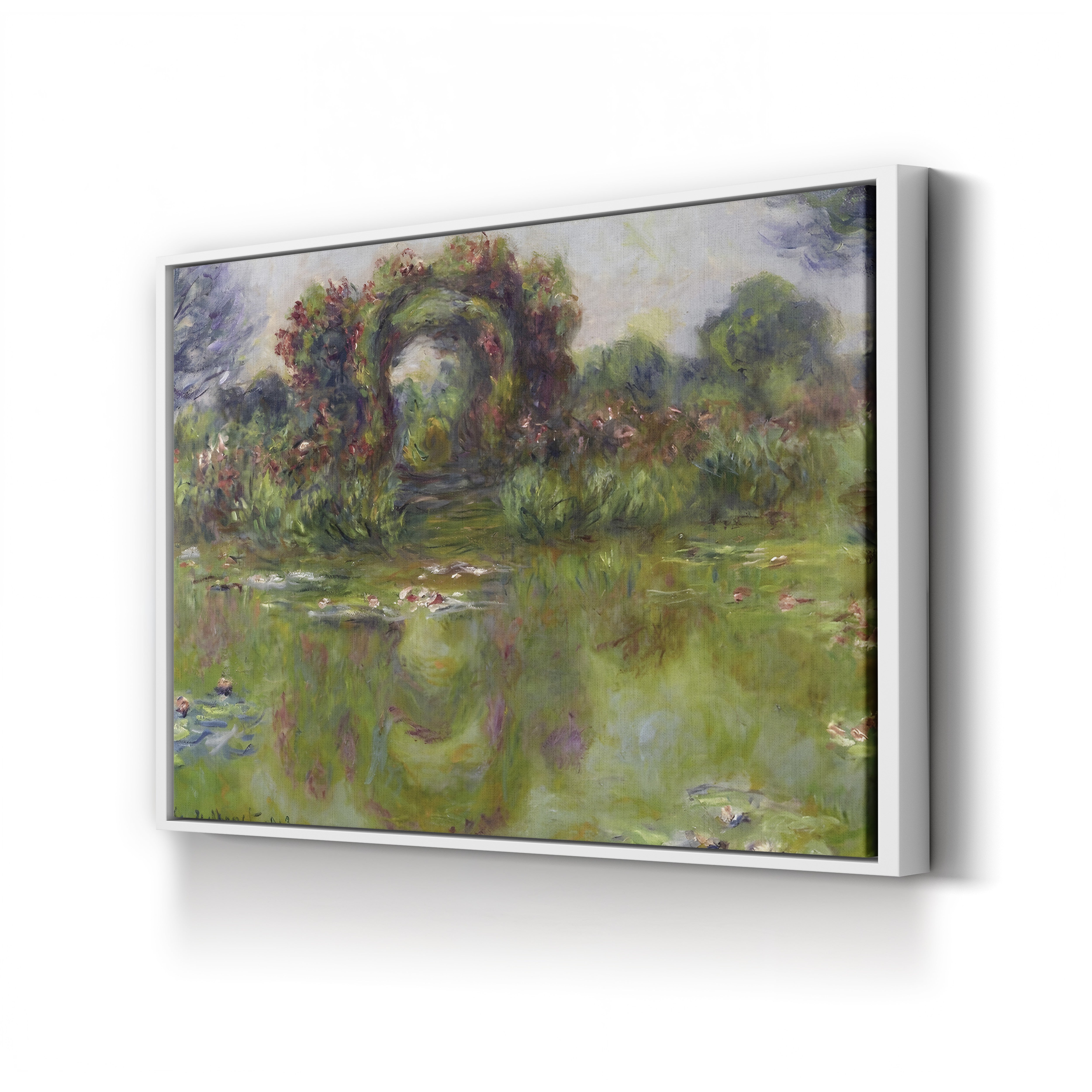 Bassin aux Nymphéas, Les Rosiers, 1913 – Claude Monet Wall Art | Late Impressionist Water Lilies Canvas Print