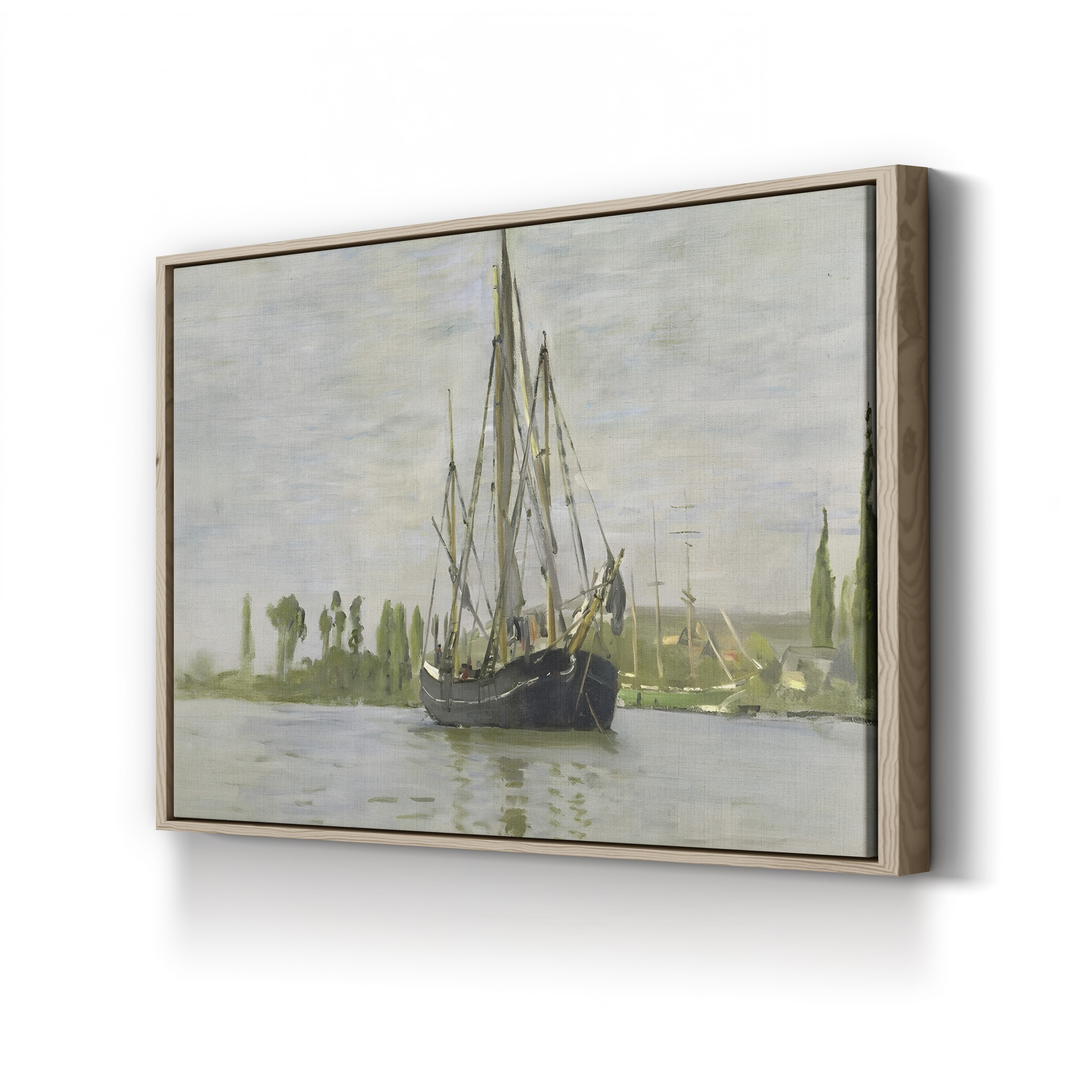 The Chasse-Marée at Anchor (Chasse-marée à l’ancre, près de Rouen), 1872 by Claude Monet