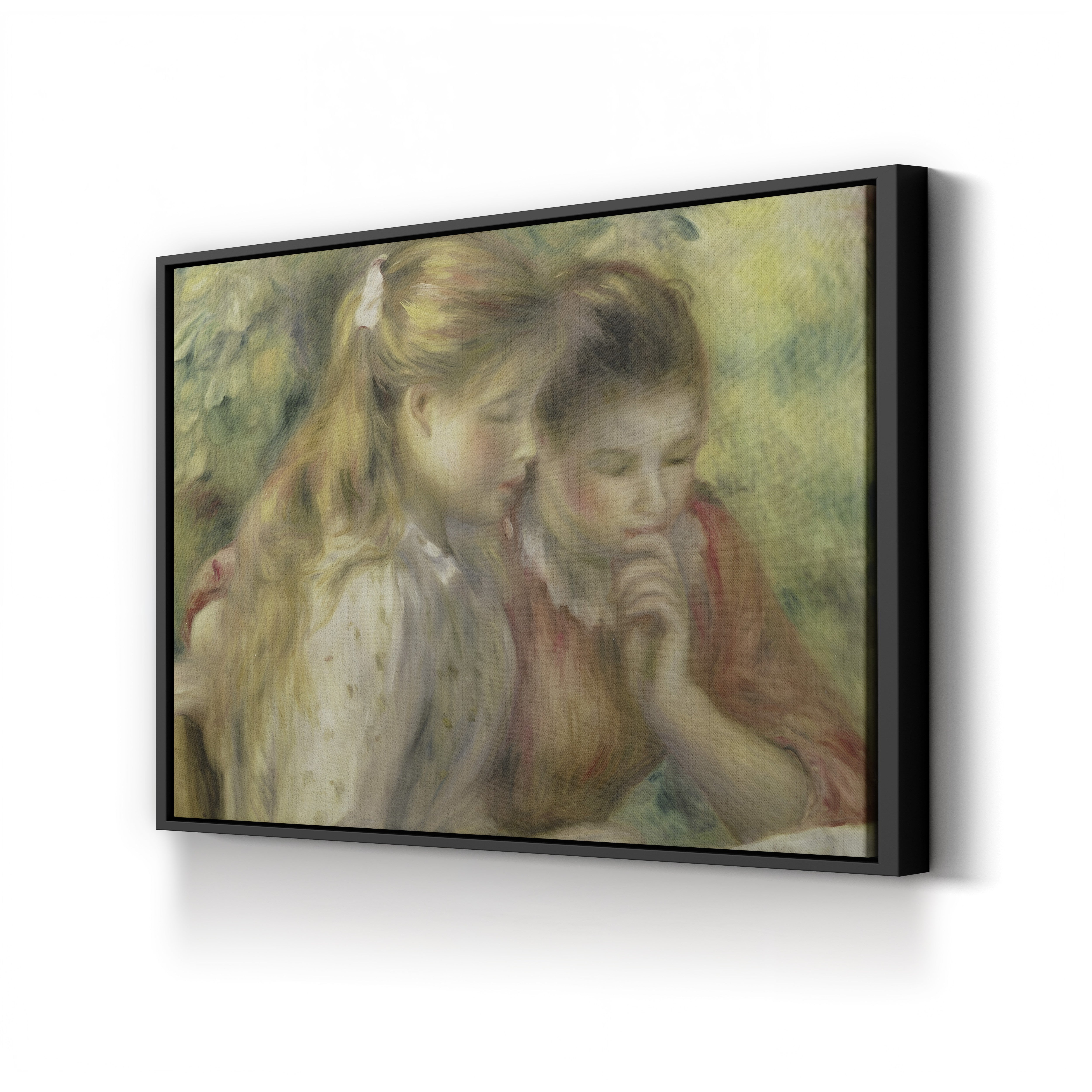 Two Girls Reading, 1892 – Pierre-Auguste Renoir Wall Art | Impressionist Interior Canvas Print