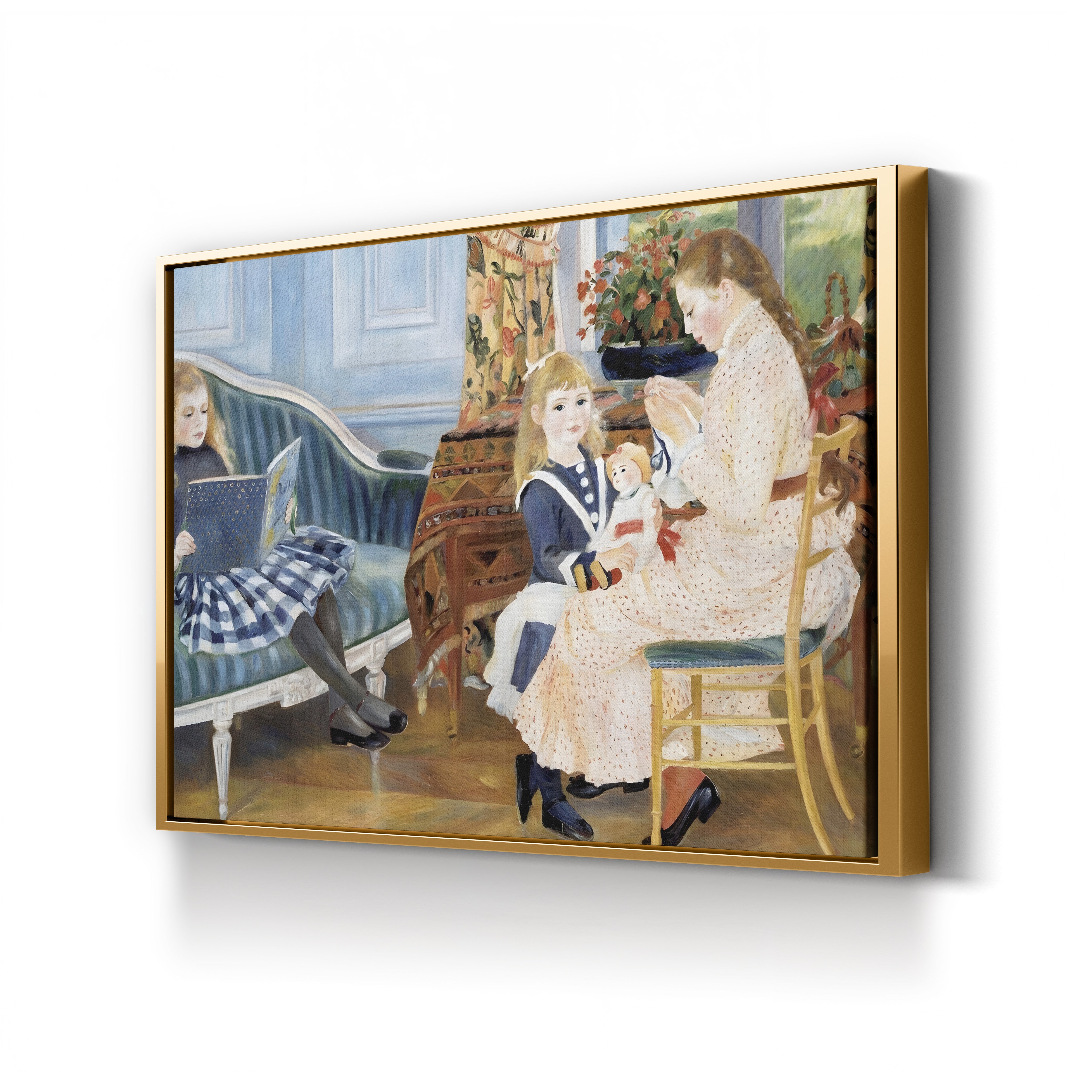 Children's Afternoon at Wargemont (Study) – Pierre-Auguste Renoir Wall Art | Impressionist Figure Canvas Print