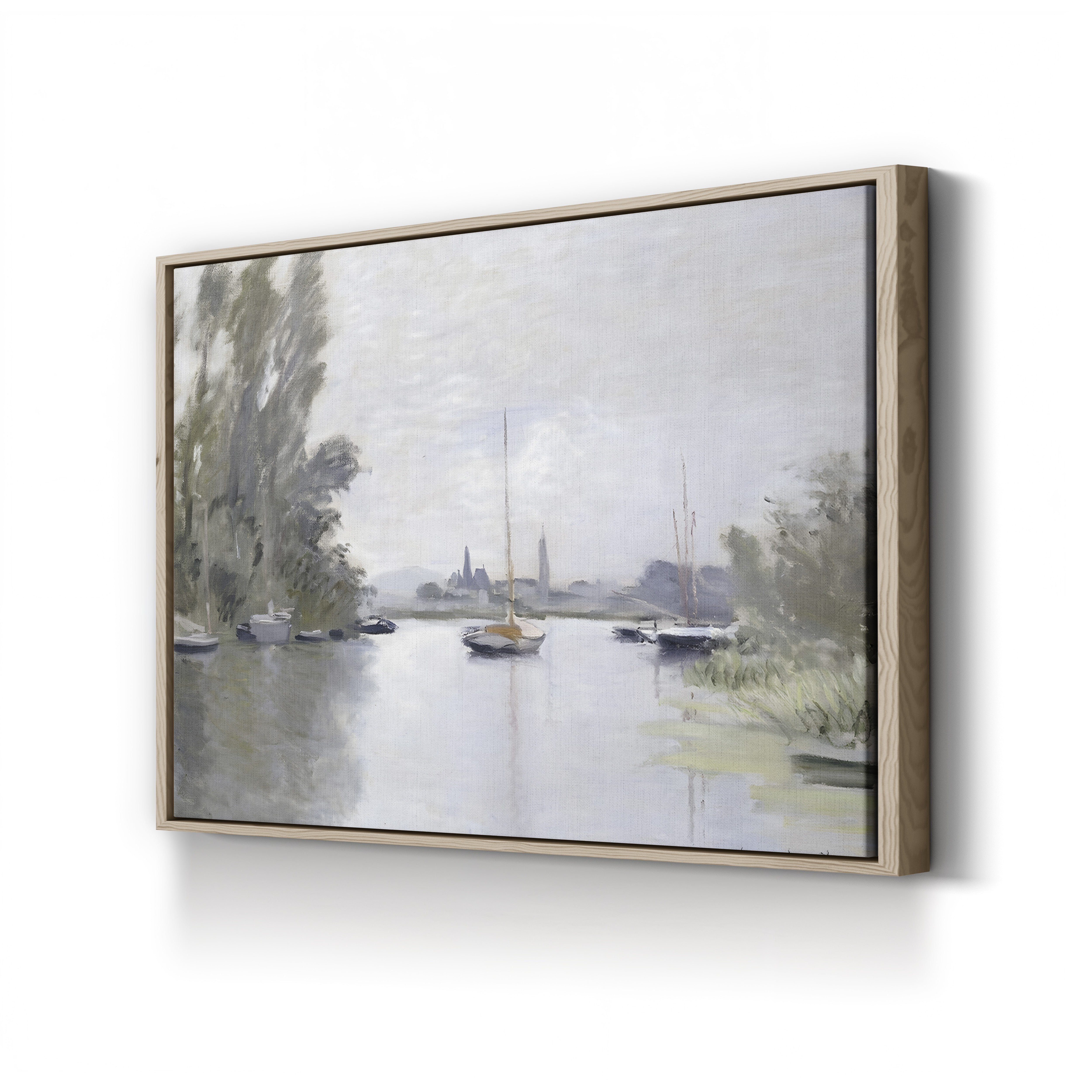 View of the Small Arm of the Seine at Argenteuil, 1872 – Claude Monet Wall Art | Early Impressionist Canvas Print