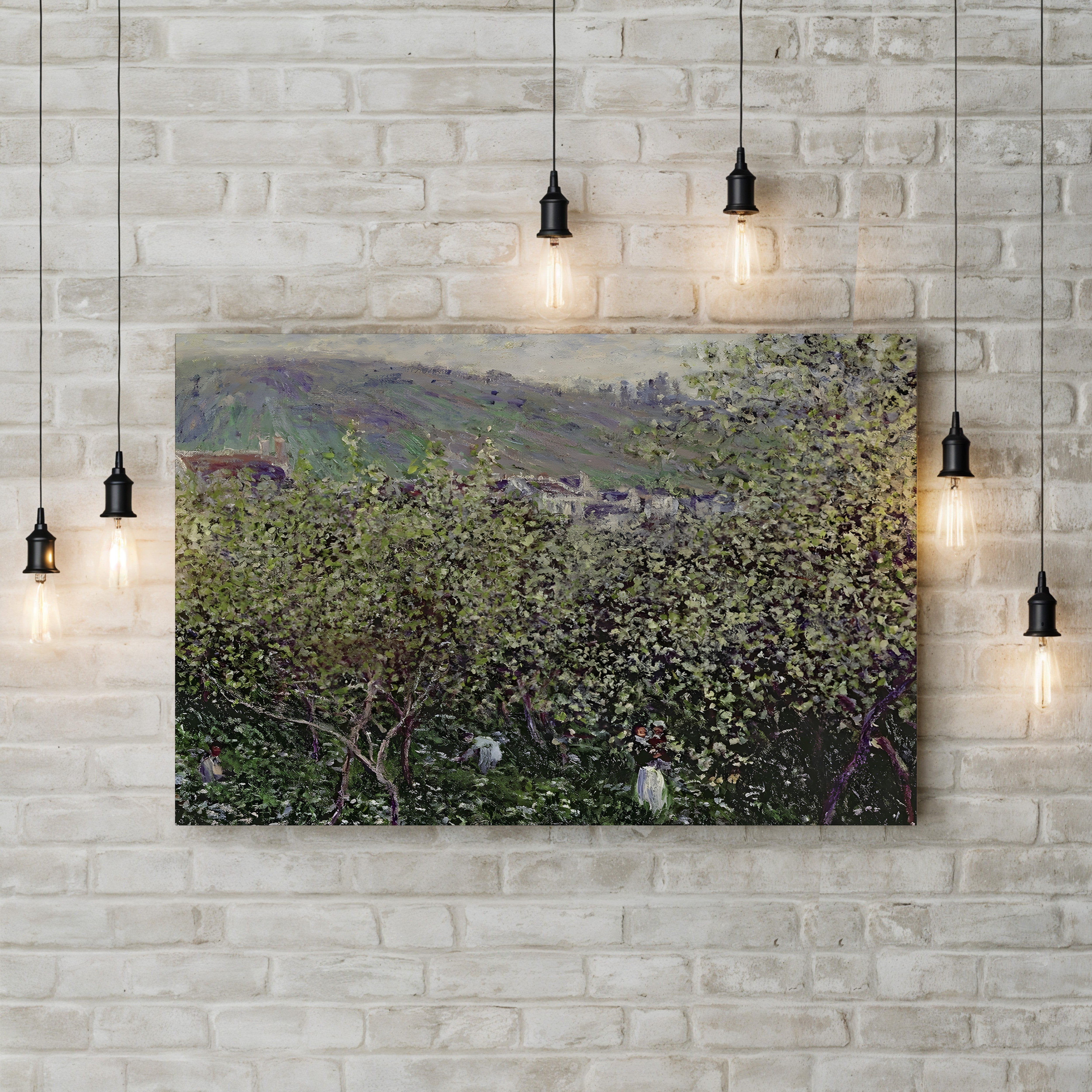 Fruit Pickers, 1879 – Claude Monet Wall Art | Impressionist Figurative Landscape Canvas Print