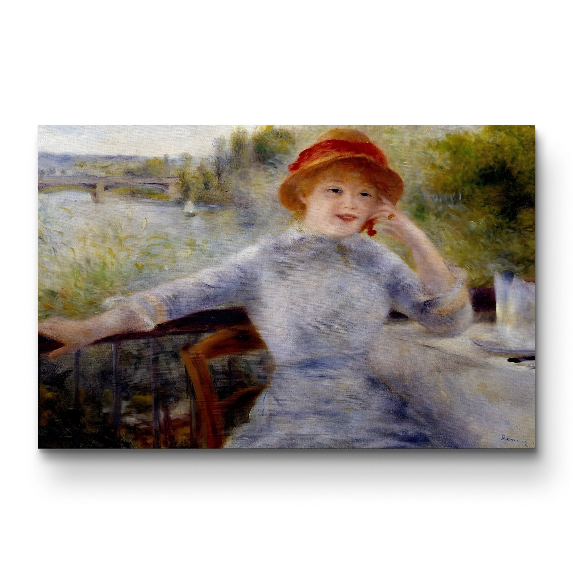 Portrait of Alphonsine Fournaise – Renoir Wall Art | Impressionist Canvas