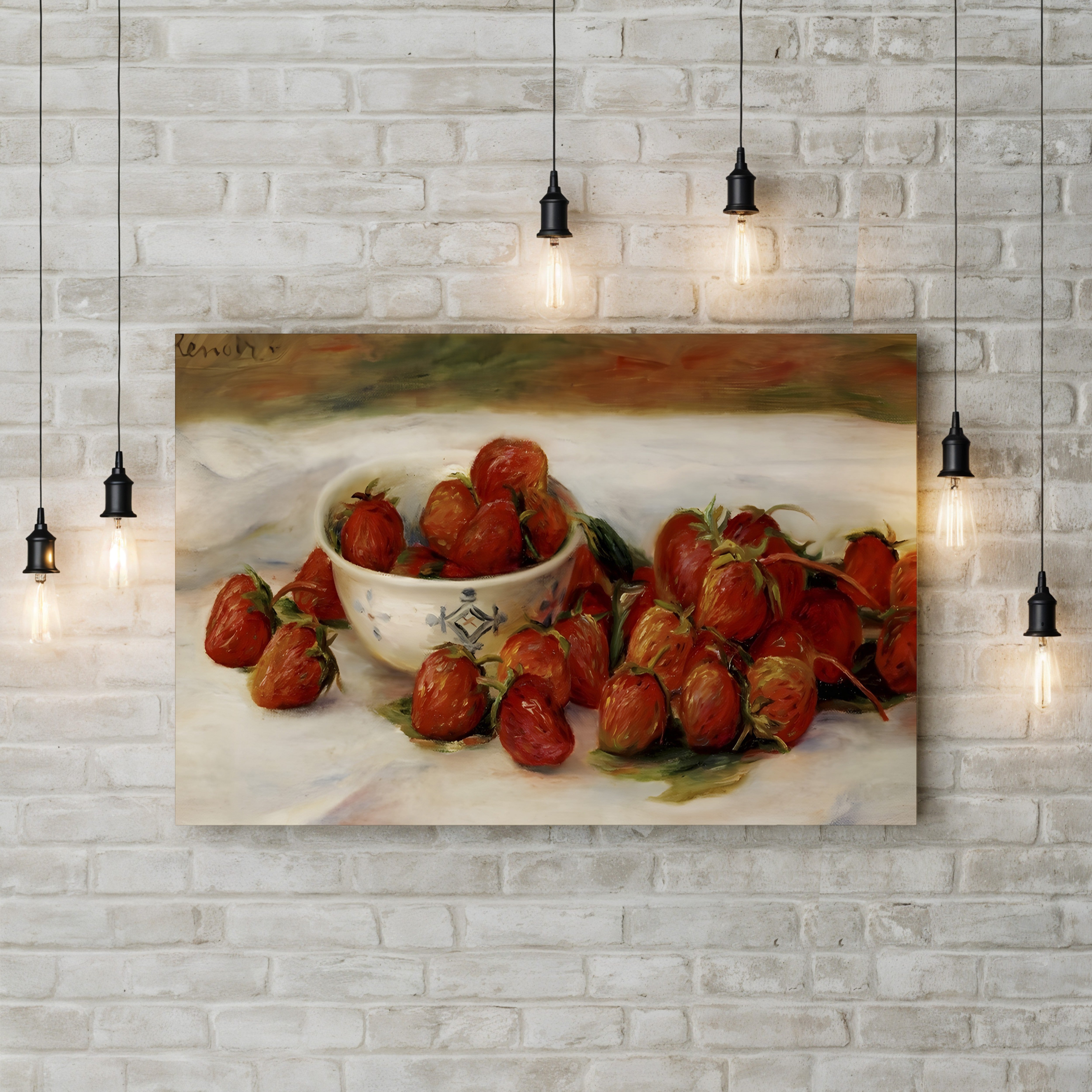 Strawberries – Pierre-Auguste Renoir Wall Art | Impressionist Still Life Canvas Print