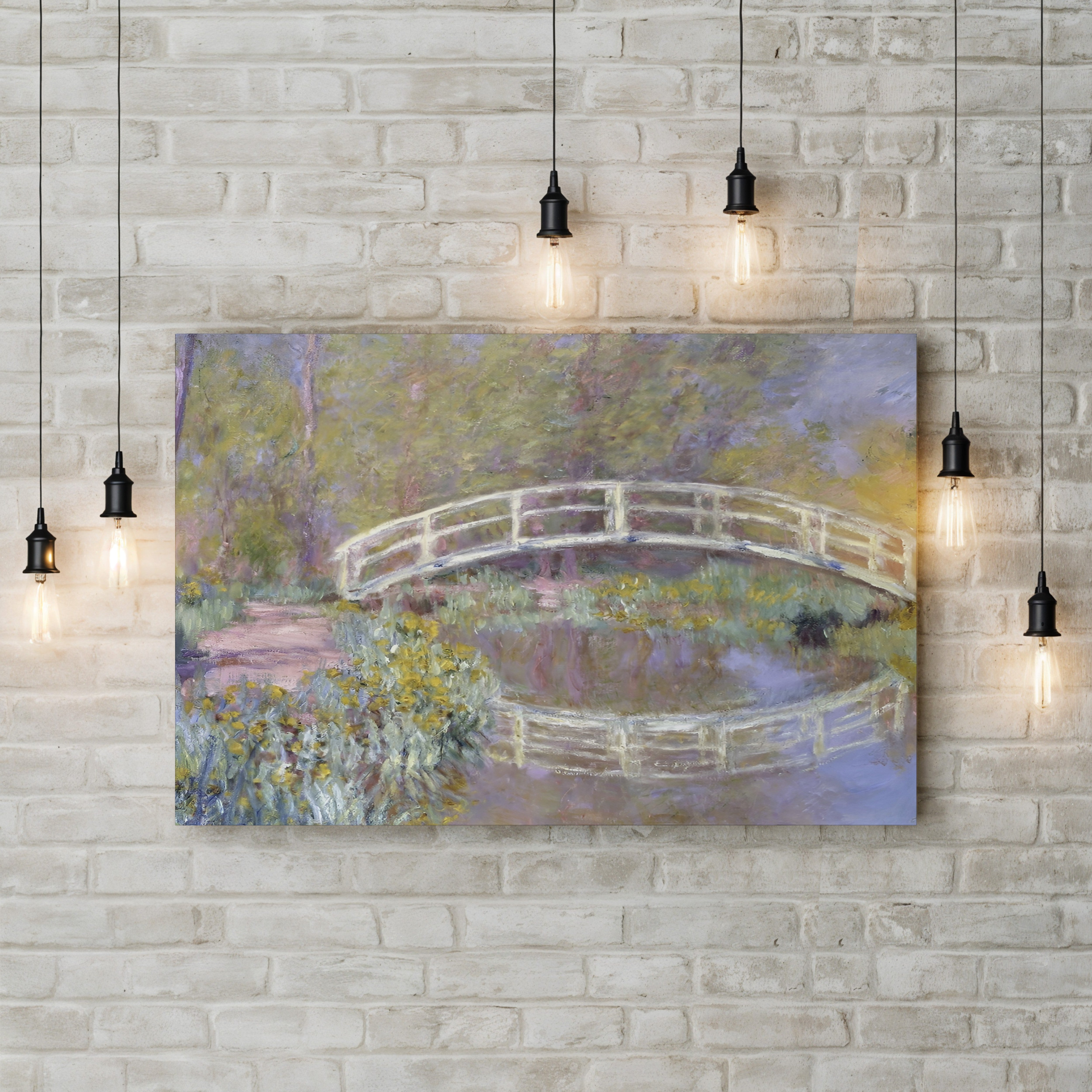 The Bridge in Monet's Garden, 1895-96 – Claude Monet Wall Art | Late Impressionist Japanese Footbridge Canvas Print