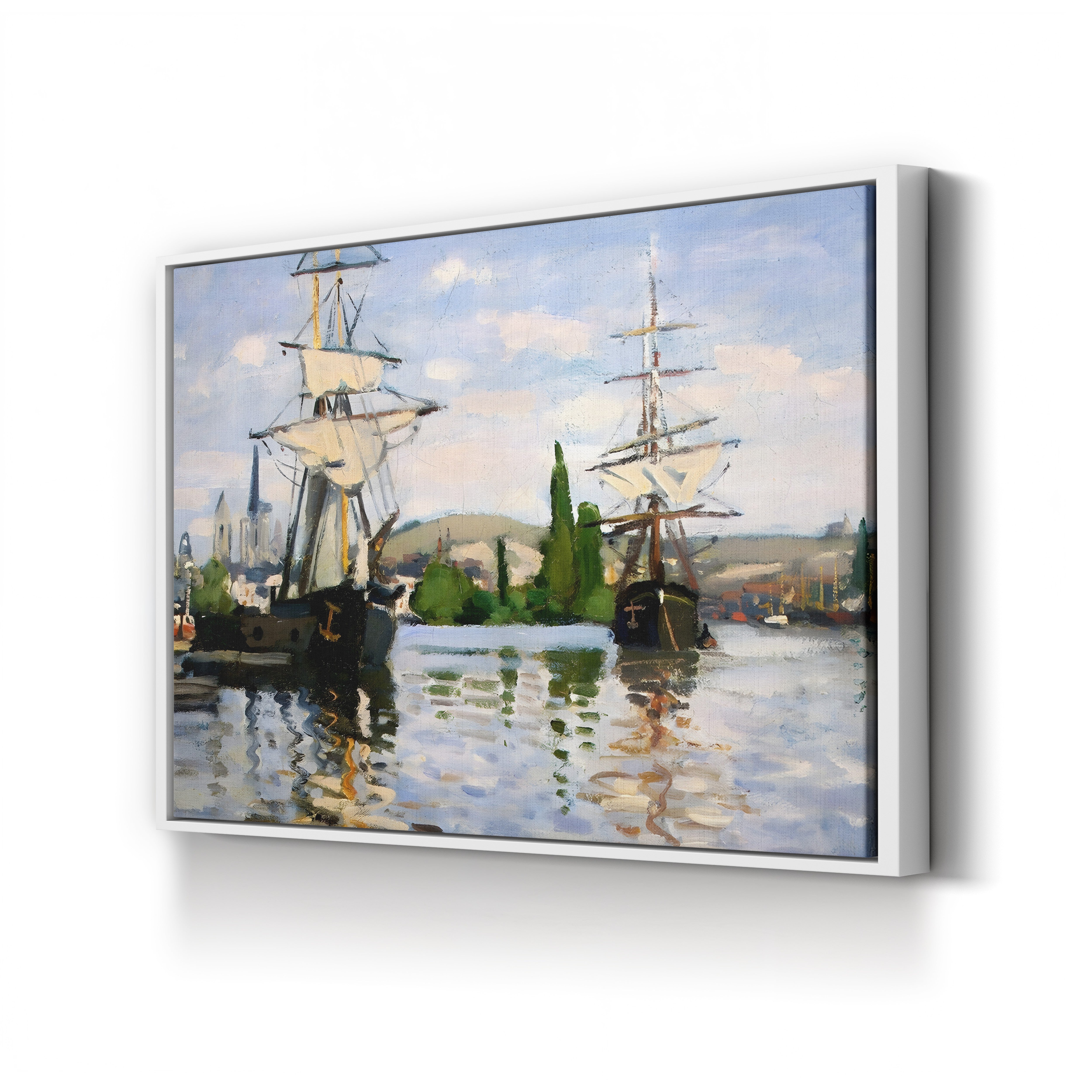 Ships Riding on the Seine at Rouen, 1872/1873 by Claude Monet