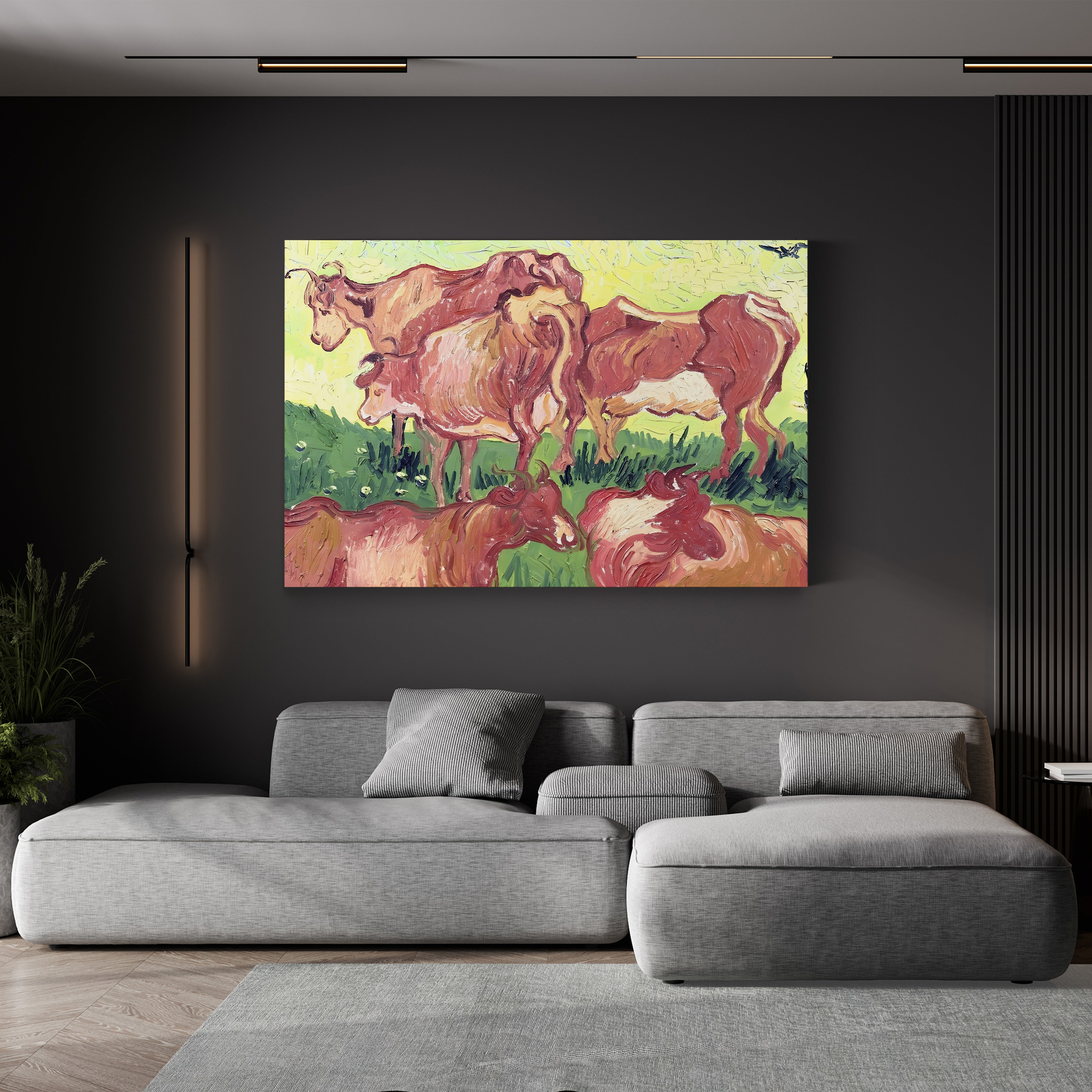 Cows, 1890 – Vincent van Gogh Wall Art | Post-Impressionist Animal Canvas Print