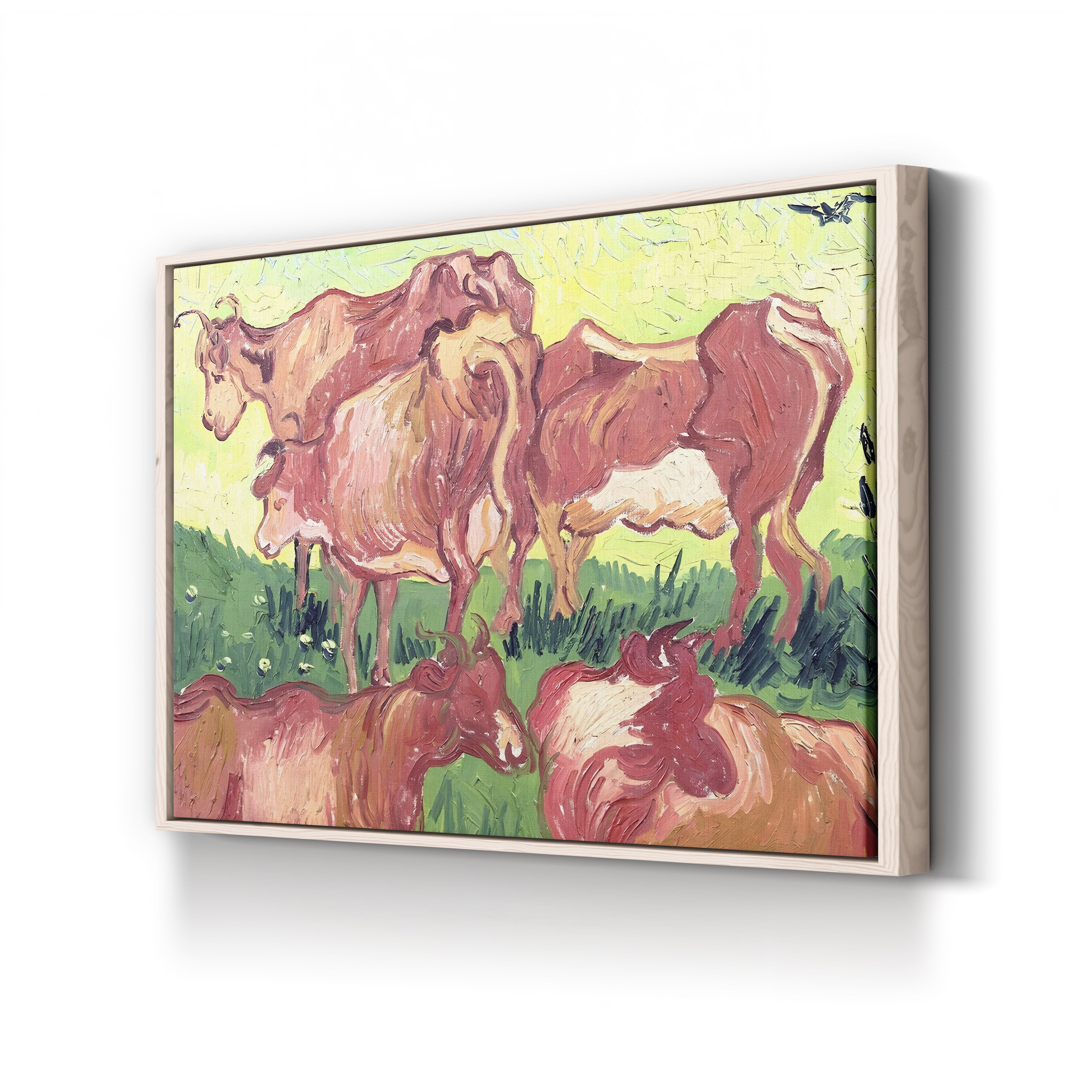 Cows, 1890 – Vincent van Gogh Wall Art | Post-Impressionist Animal Canvas Print