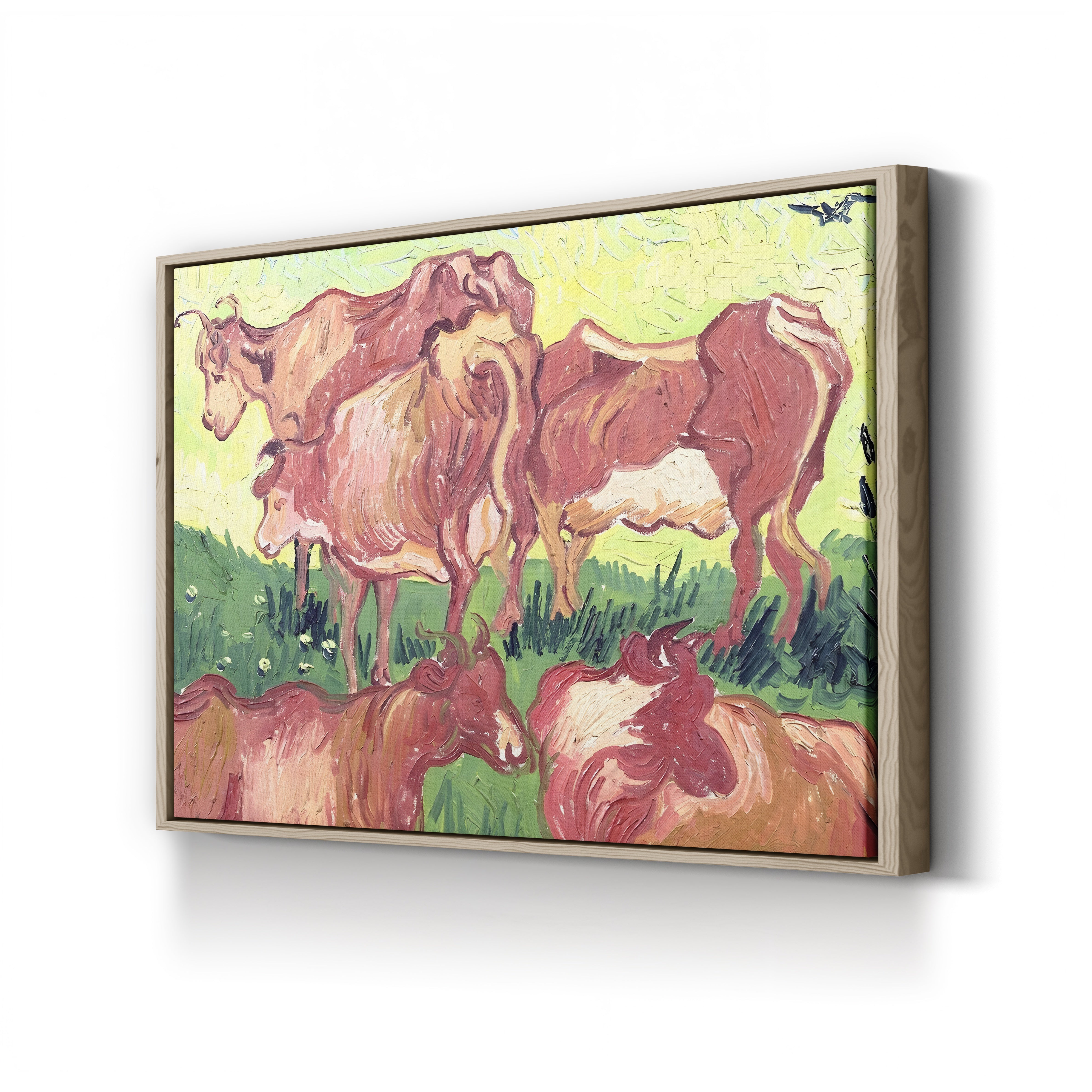 Cows, 1890 – Vincent van Gogh Wall Art | Post-Impressionist Animal Canvas Print