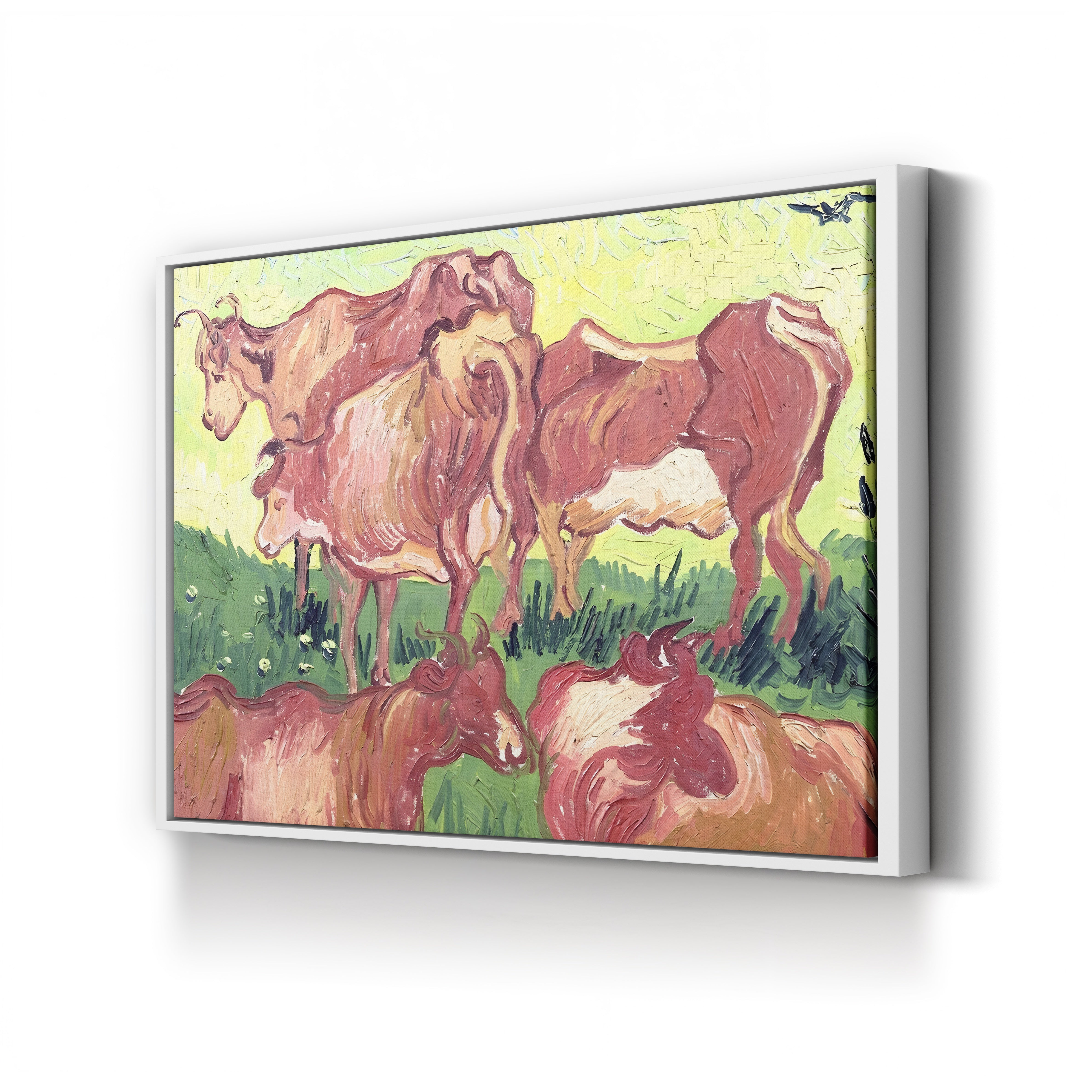Cows, 1890 – Vincent van Gogh Wall Art | Post-Impressionist Animal Canvas Print