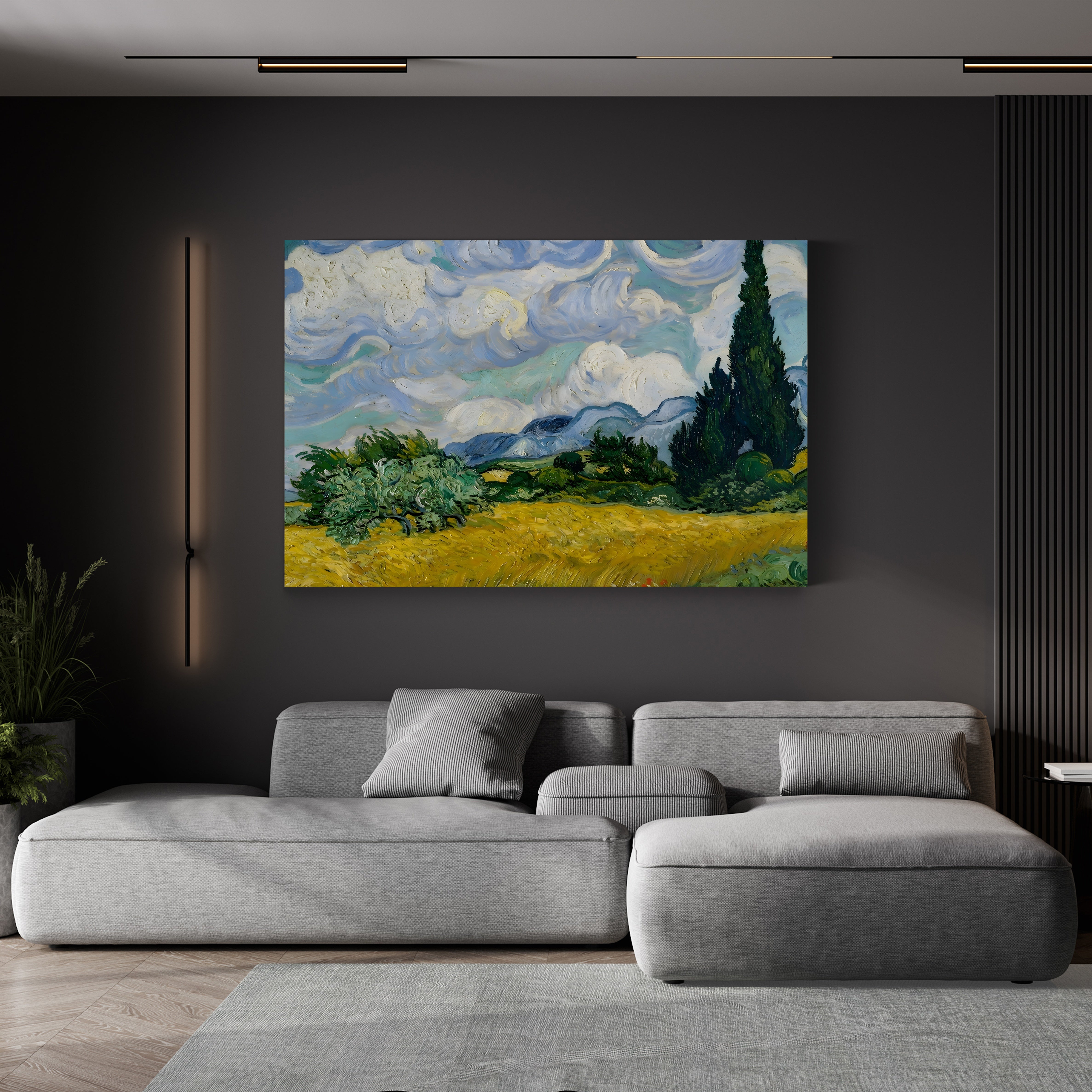 Cypresses II – Vincent van Gogh Wall Art | Post-Impressionist Landscape Canvas Print