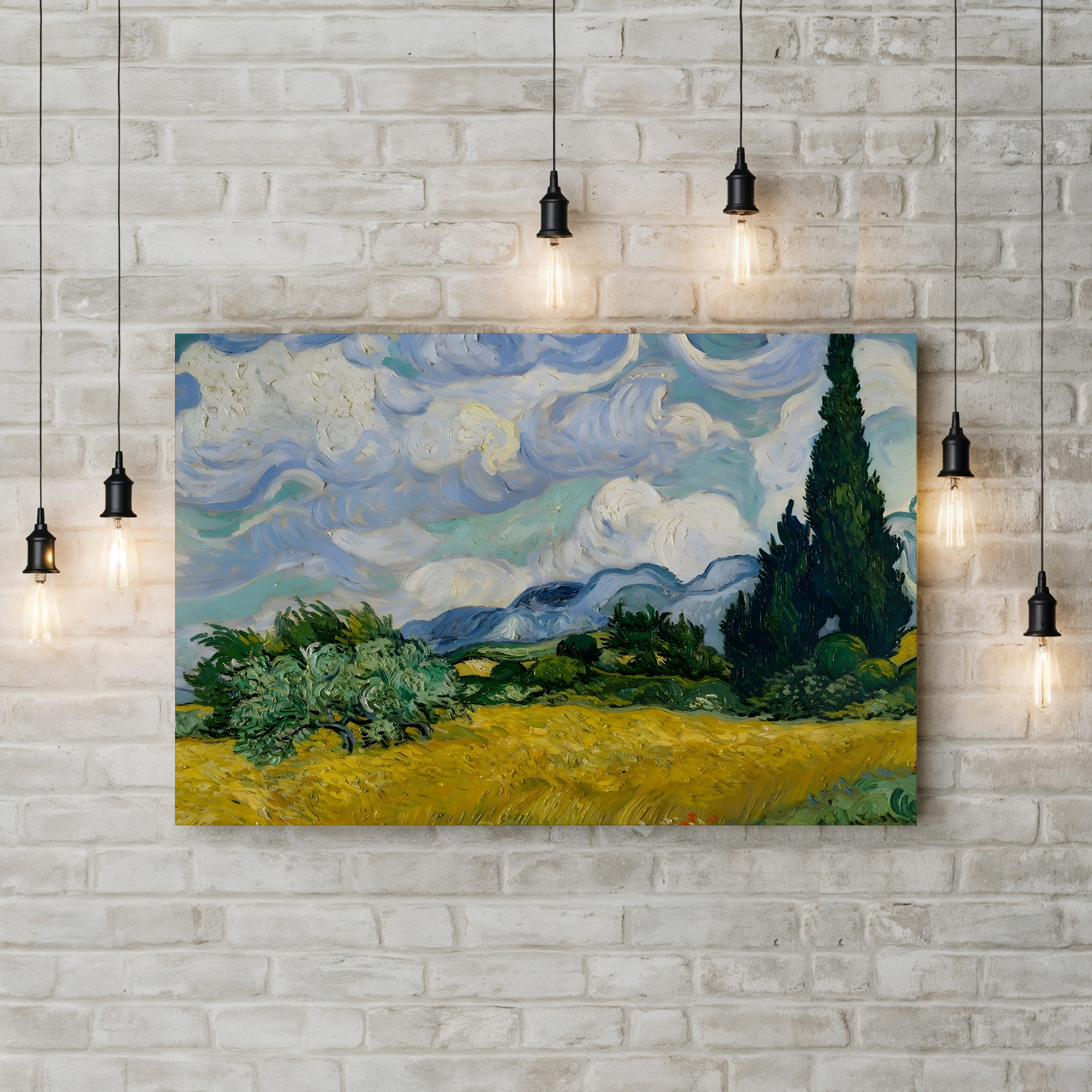 Cypresses II – Vincent van Gogh Wall Art | Post-Impressionist Landscape Canvas Print
