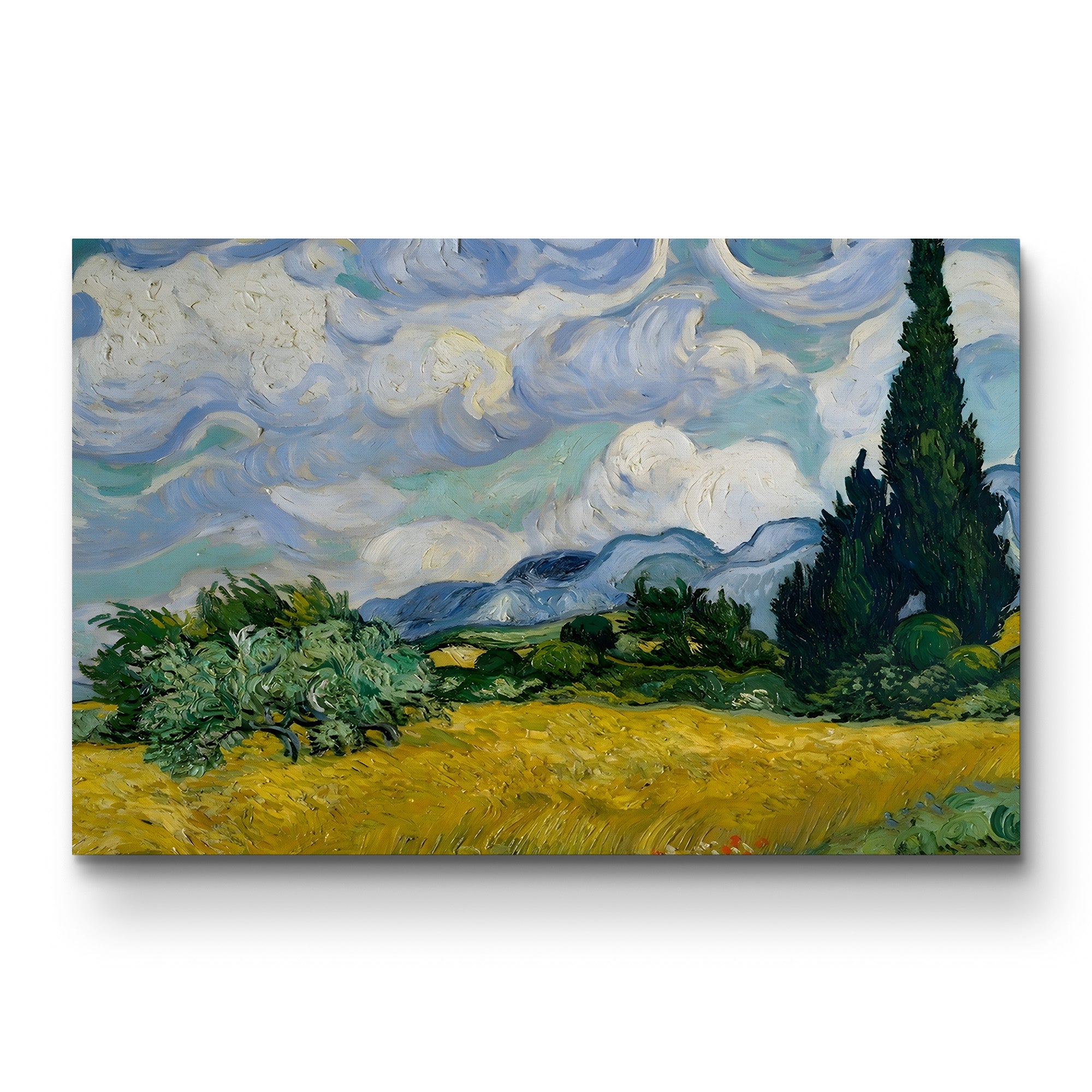 Cypresses II – Vincent van Gogh Wall Art | Post-Impressionist Landscape Canvas Print