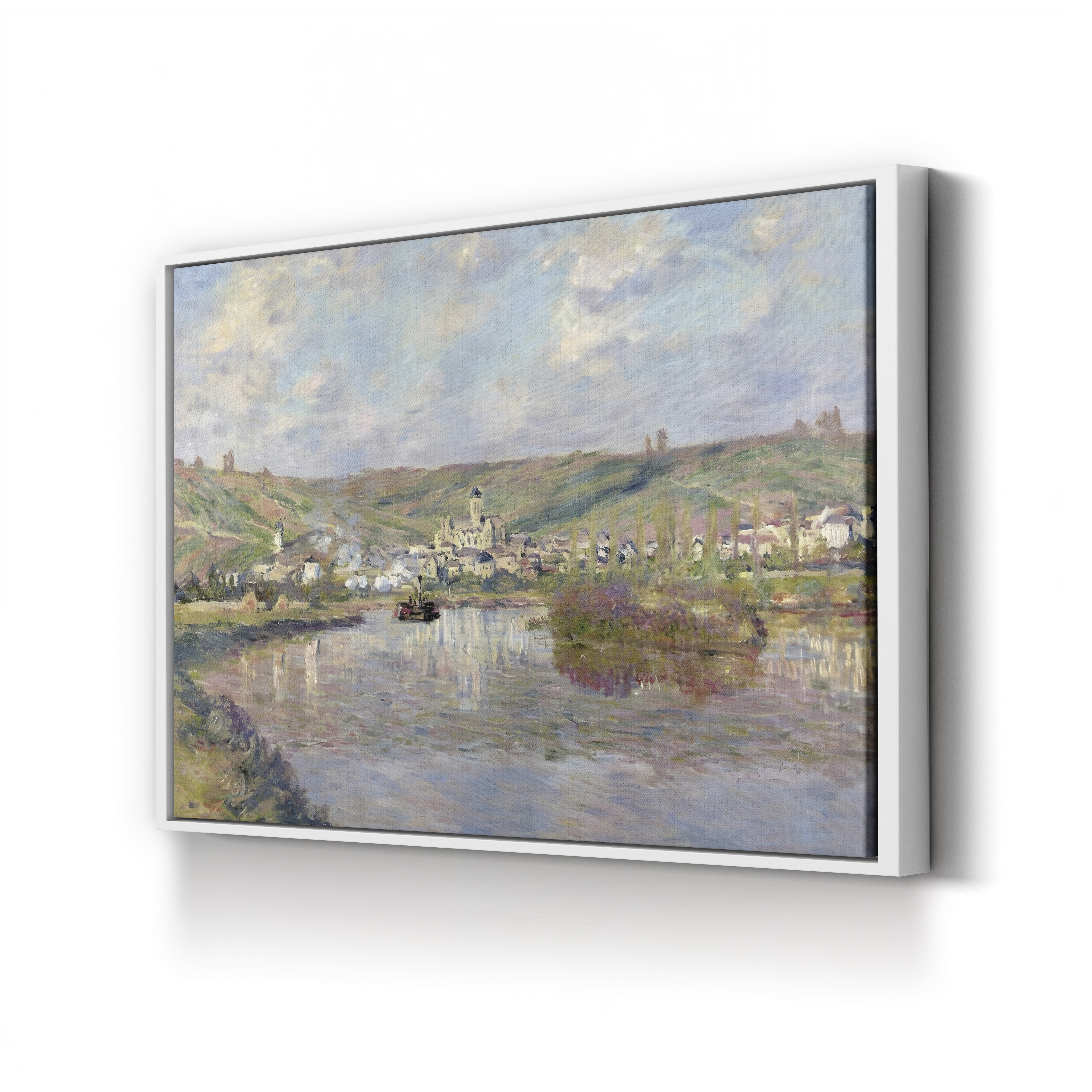Fin d'Après-Midi, Vétheuil, 1880 – Claude Monet Wall Art | Impressionist Landscape Canvas Print