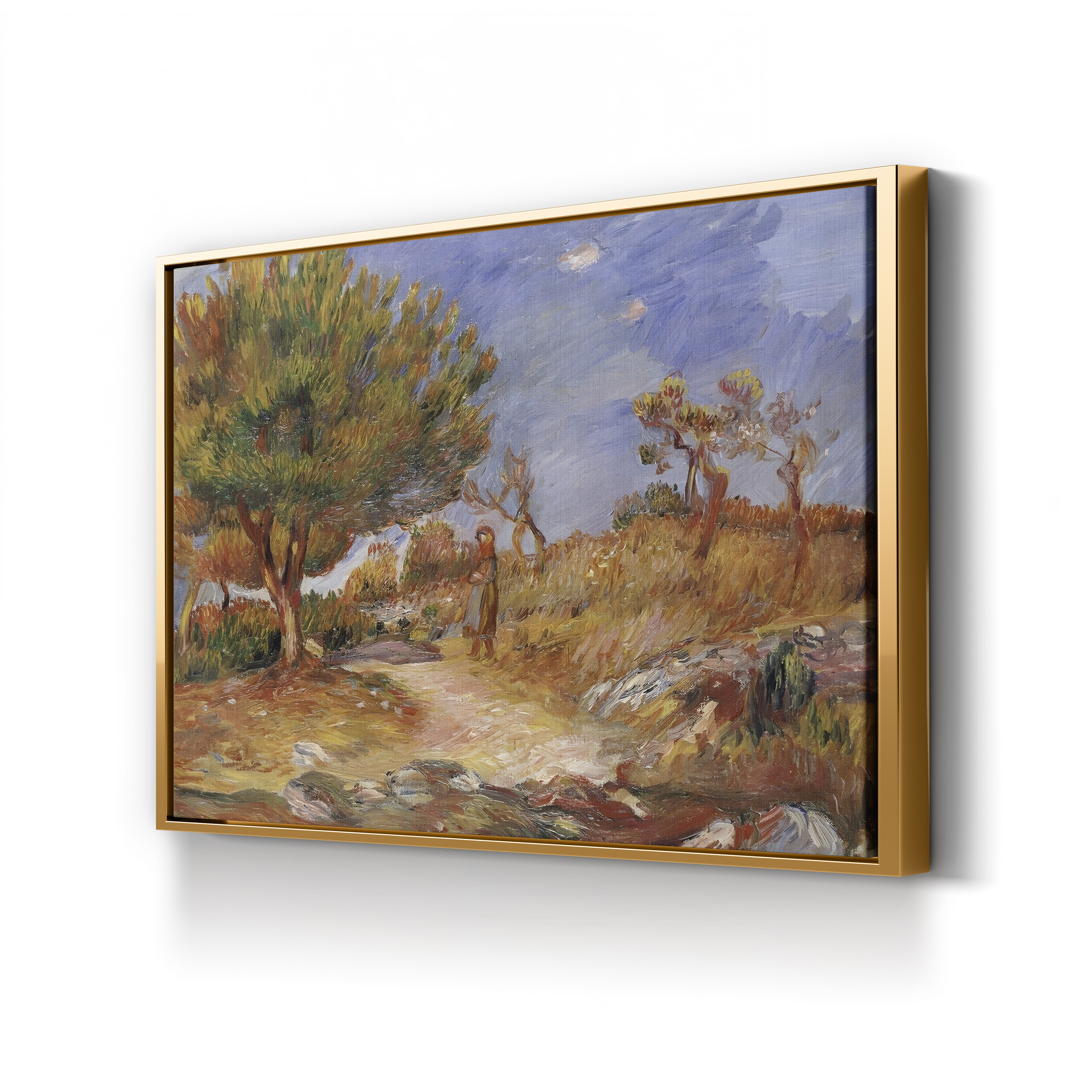 Girl on a Path (Jeune Fille sur le Sentier), 1882–83 – Pierre-Auguste Renoir Wall Art | Impressionist Figure Canvas Print