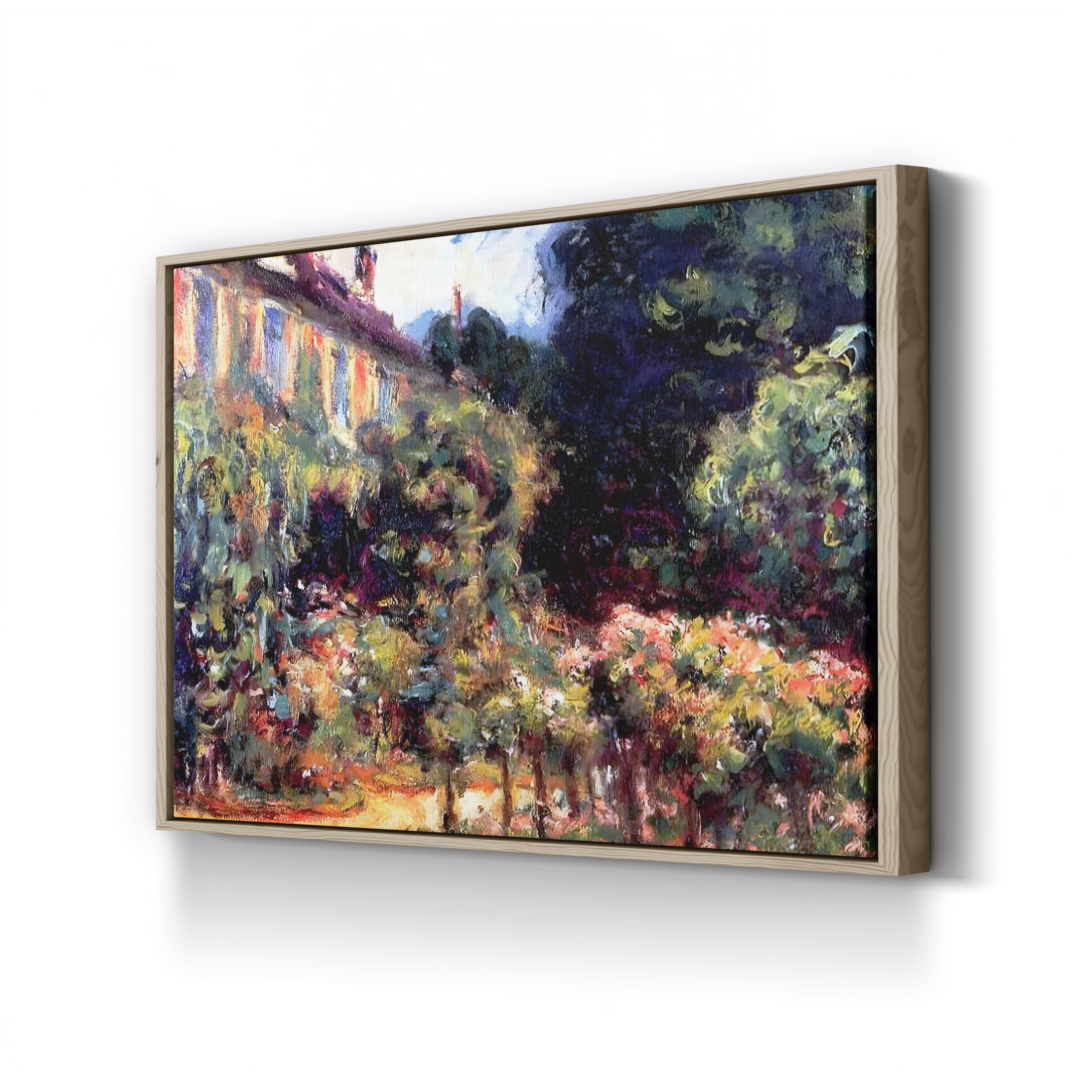 Giverny, the House from the Garden, 1913 – Claude Monet Wall Art | Impressionist Garden Canvas Print