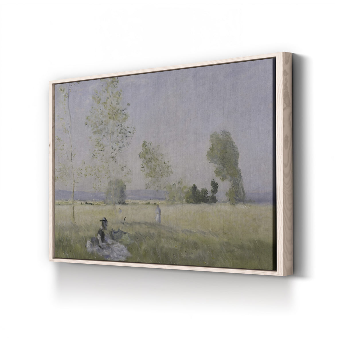 Summer (L’Été), c. 1874 by Claude Monet canvas print in natural frame