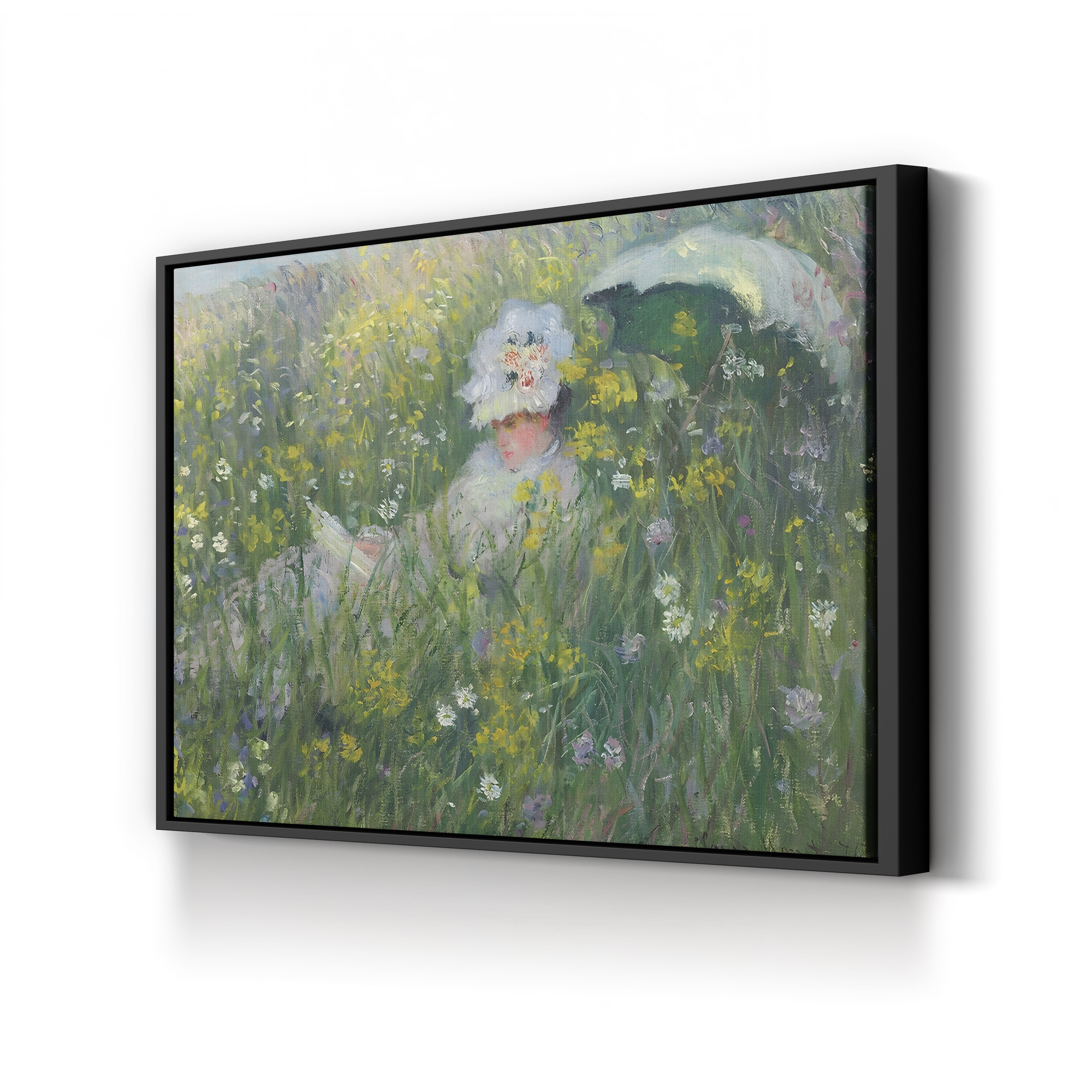 In the Meadow (Dans la Prairie), 1876 – Claude Monet Wall Art | Impressionist Summer Landscape Canvas Print