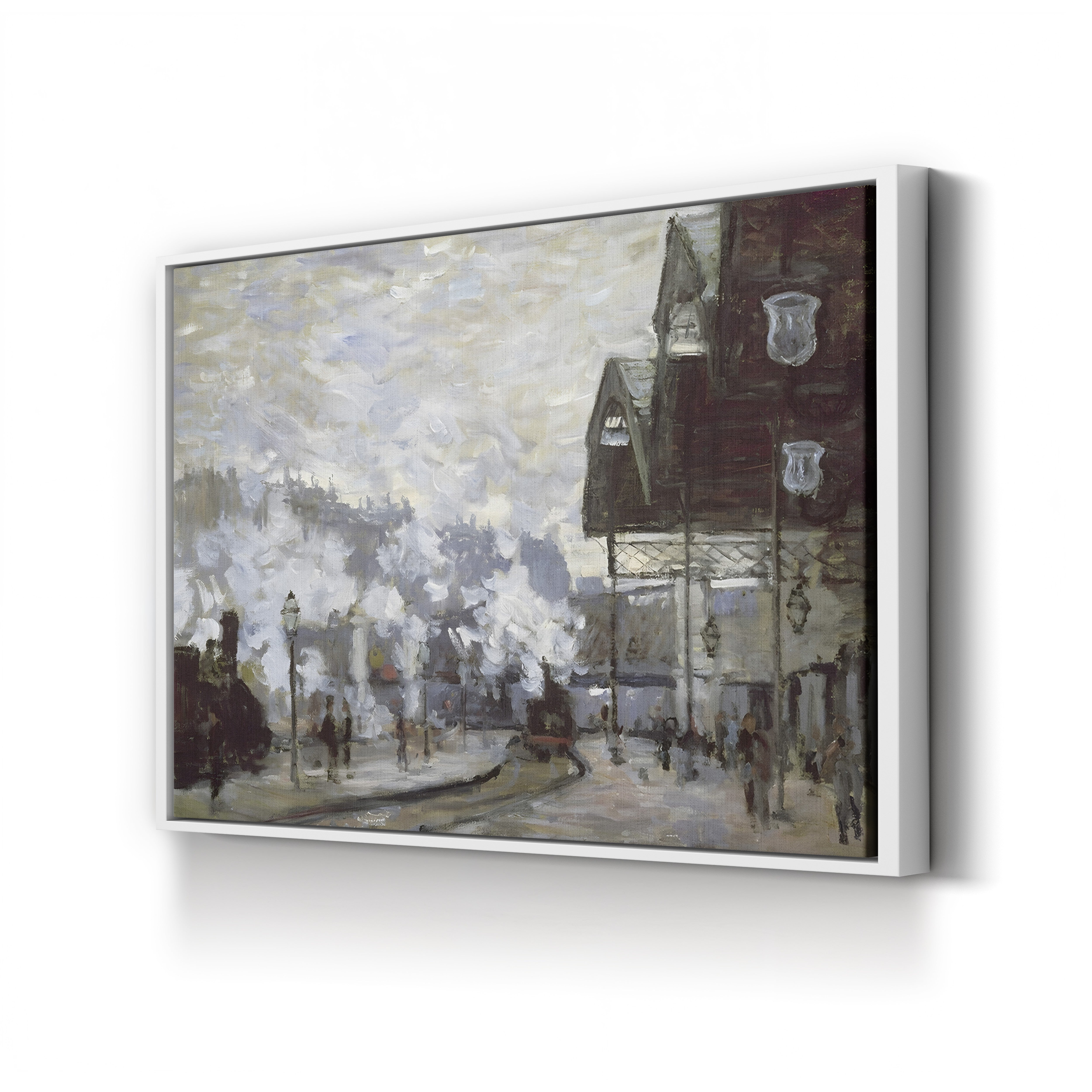 Gare Saint-Lazare, Paris, 1877 – Claude Monet Wall Art | Impressionist Steam and Light Canvas Print