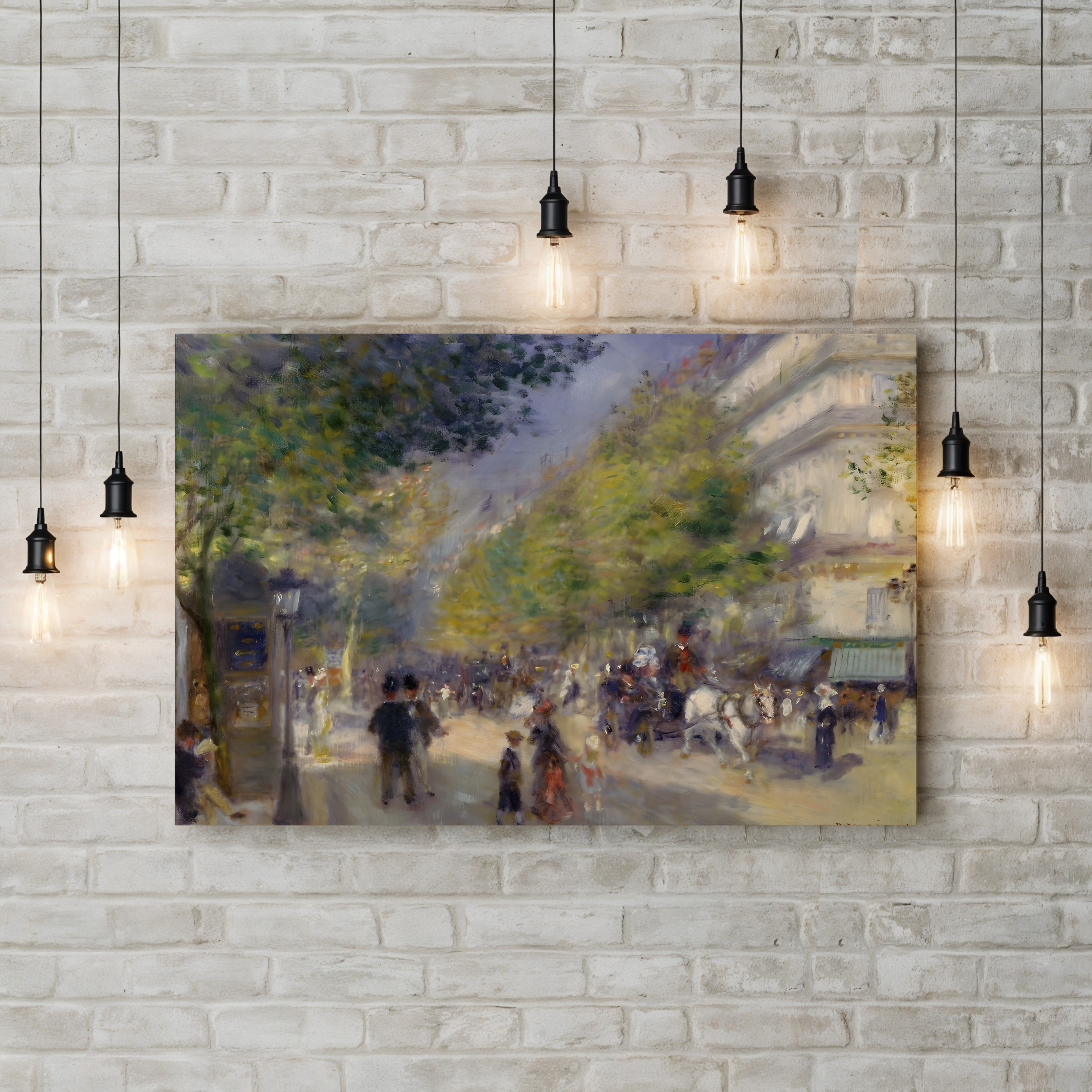 The Boulevards, 1875 – Pierre-Auguste Renoir Wall Art | Impressionist Paris Canvas Print