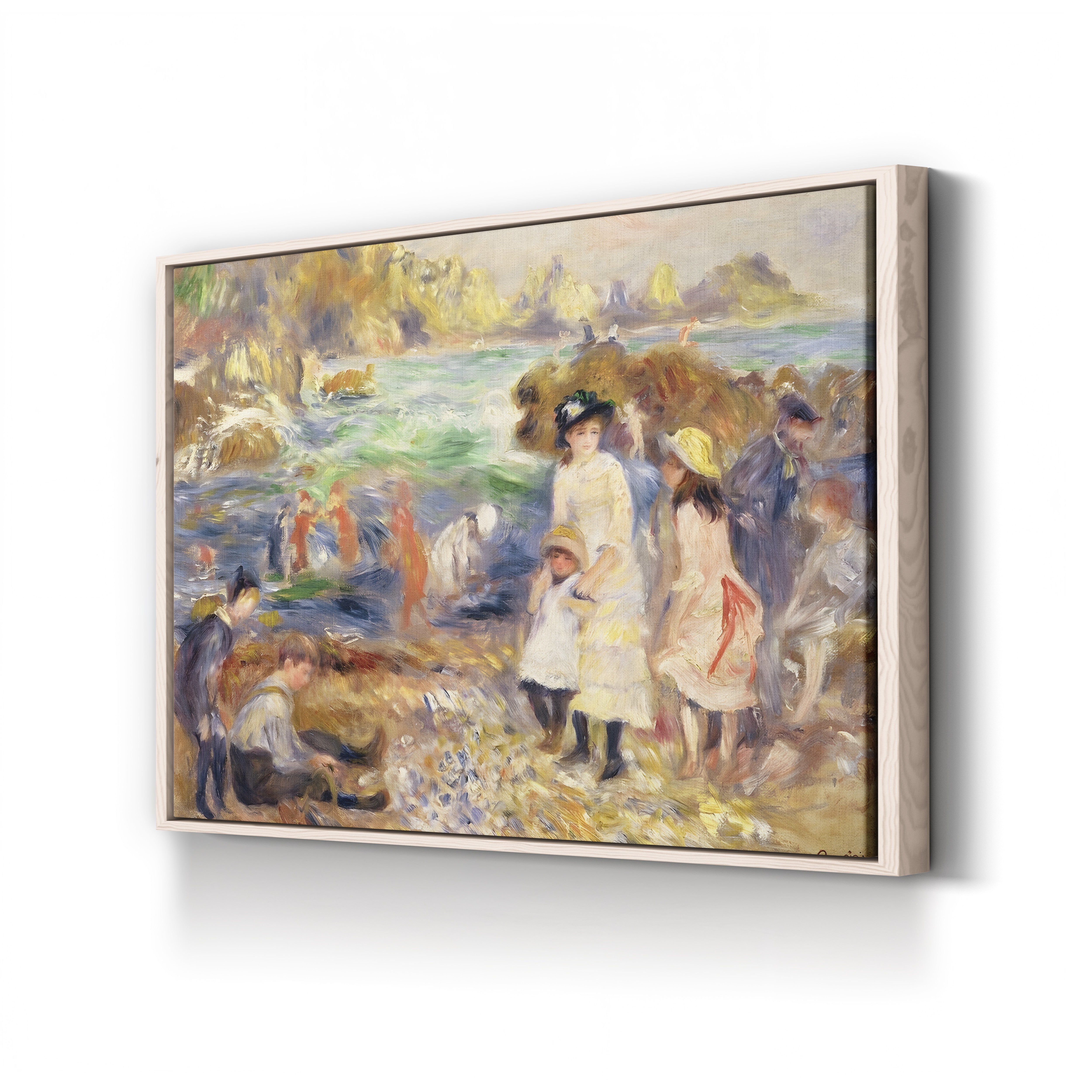 Beach Scene, Guernsey (Enfants au Bord de la Mer à Guernesey), 1883 – Pierre-Auguste Renoir Wall Art | Impressionist Coastal Canvas Print