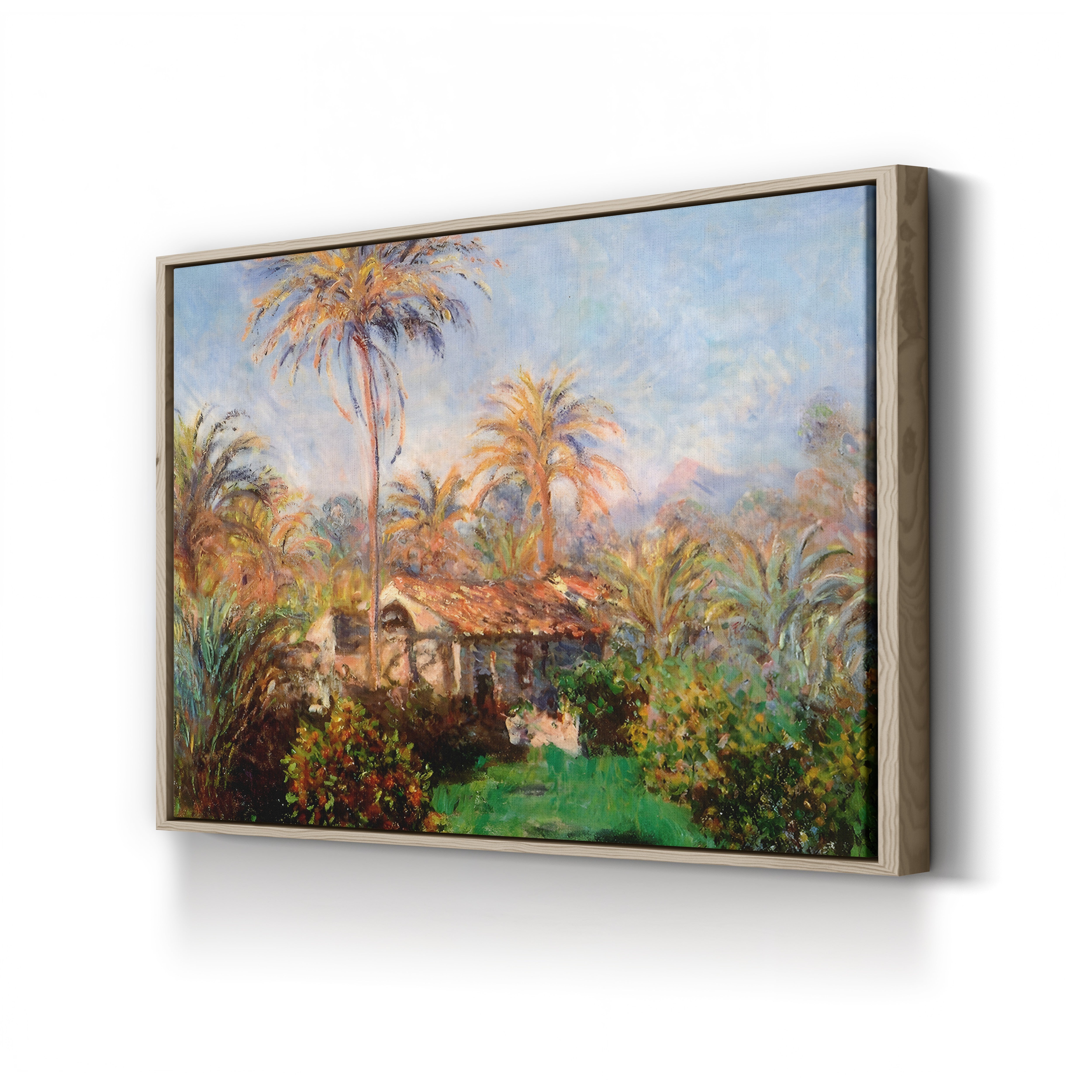 House Among the Palms – Claude Monet Wall Art | Impressionist Exotic Landscape Canvas Print