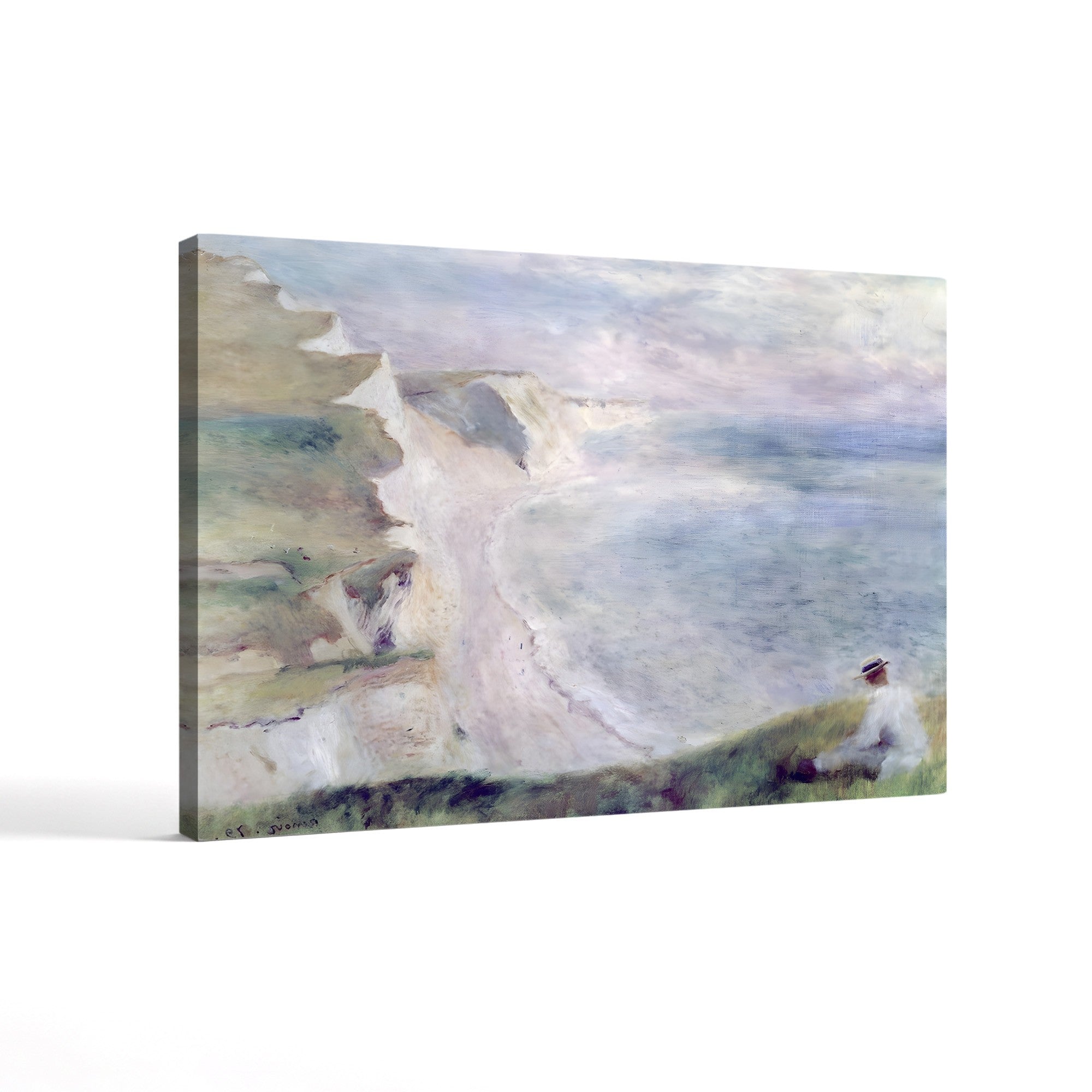 Cliffs at Pourville, 1879 – Pierre-Auguste Renoir Wall Art | Impressionist Coastal Canvas Print