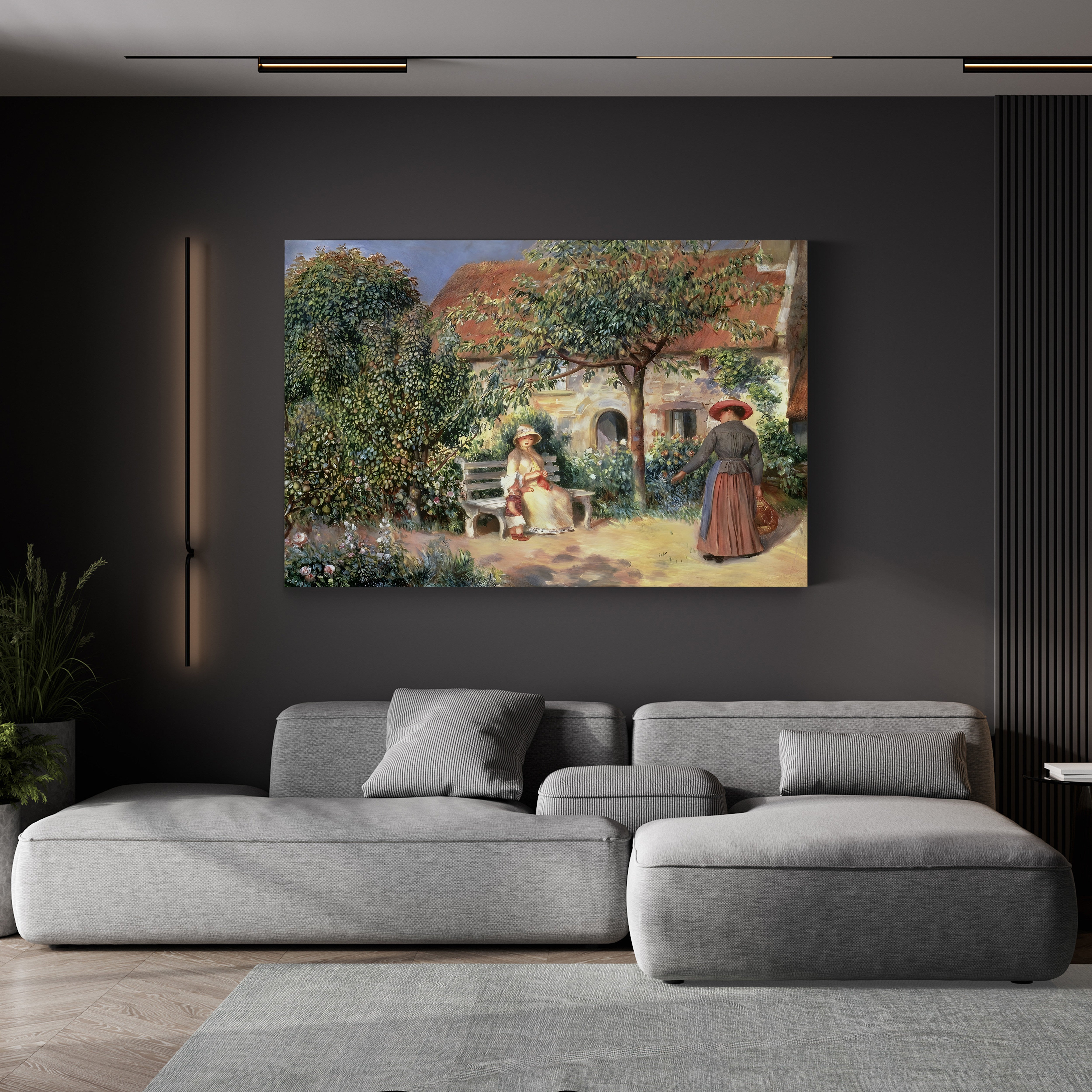 Garden Scene in Brittany, 1886 – Pierre-Auguste Renoir Wall Art | Impressionist Garden Canvas Print