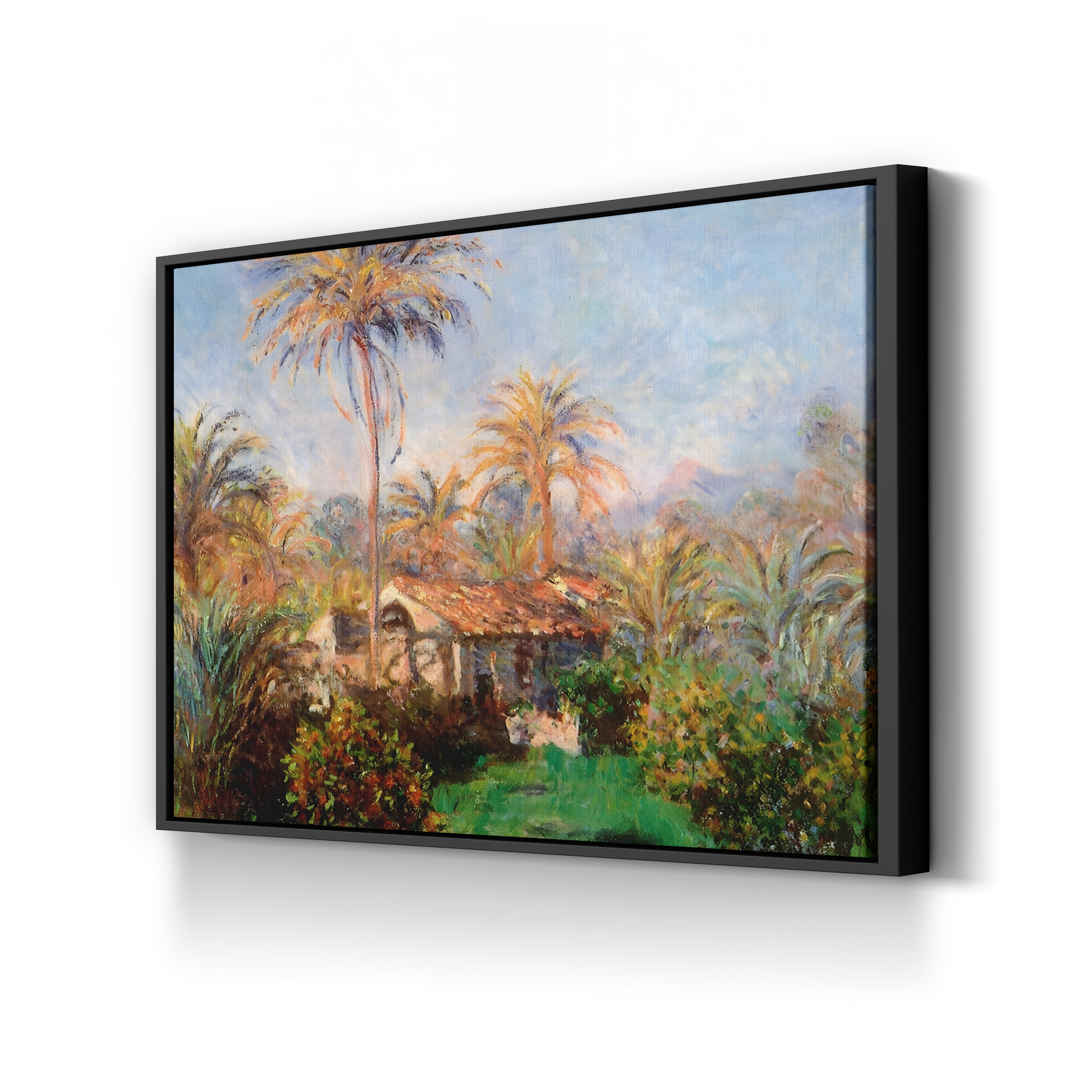 House Among the Palms – Claude Monet Wall Art | Impressionist Exotic Landscape Canvas Print