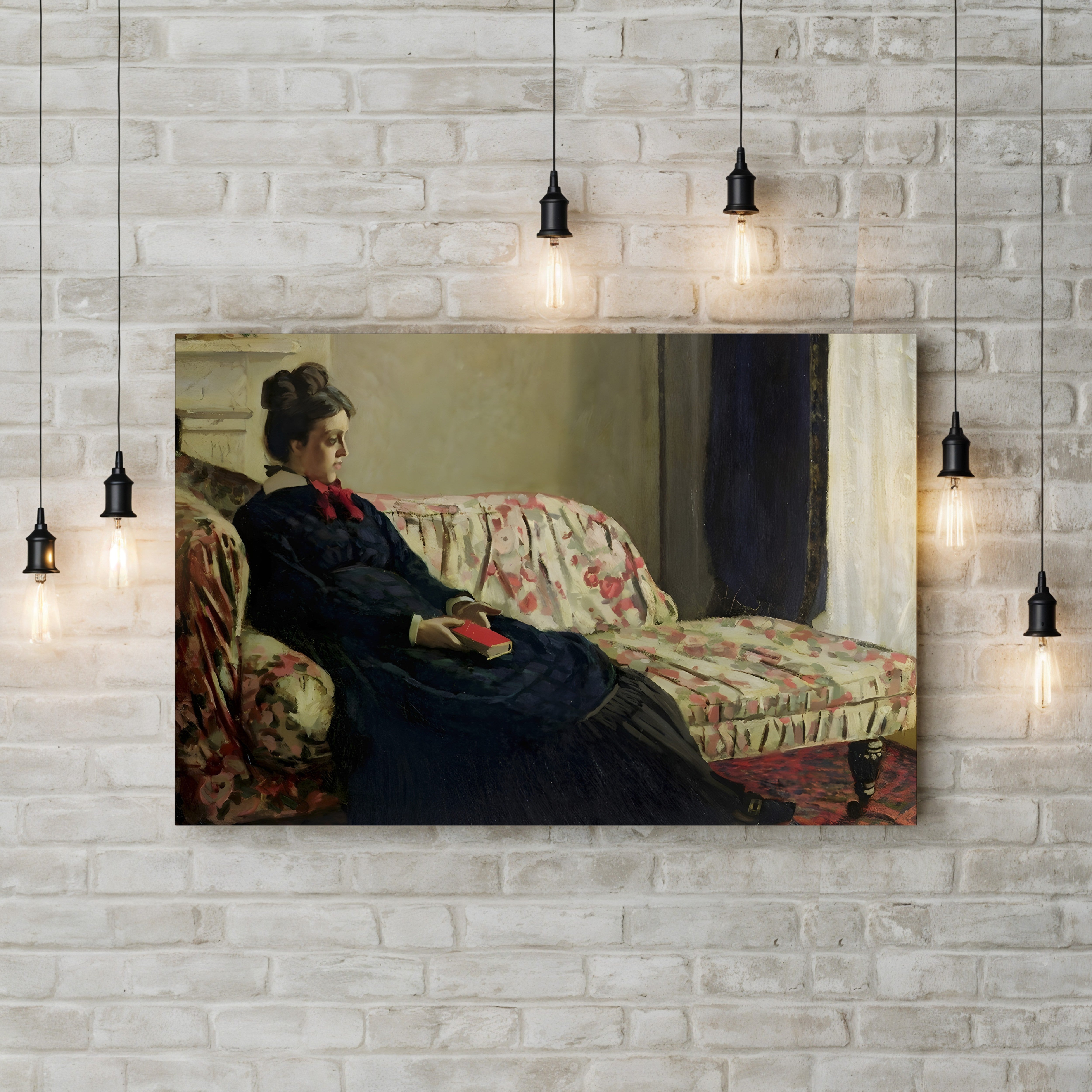 Meditation, or Madame Monet on the Sofa (Méditation, Madame Monet au canapé), c. 1871 by Claude Monet