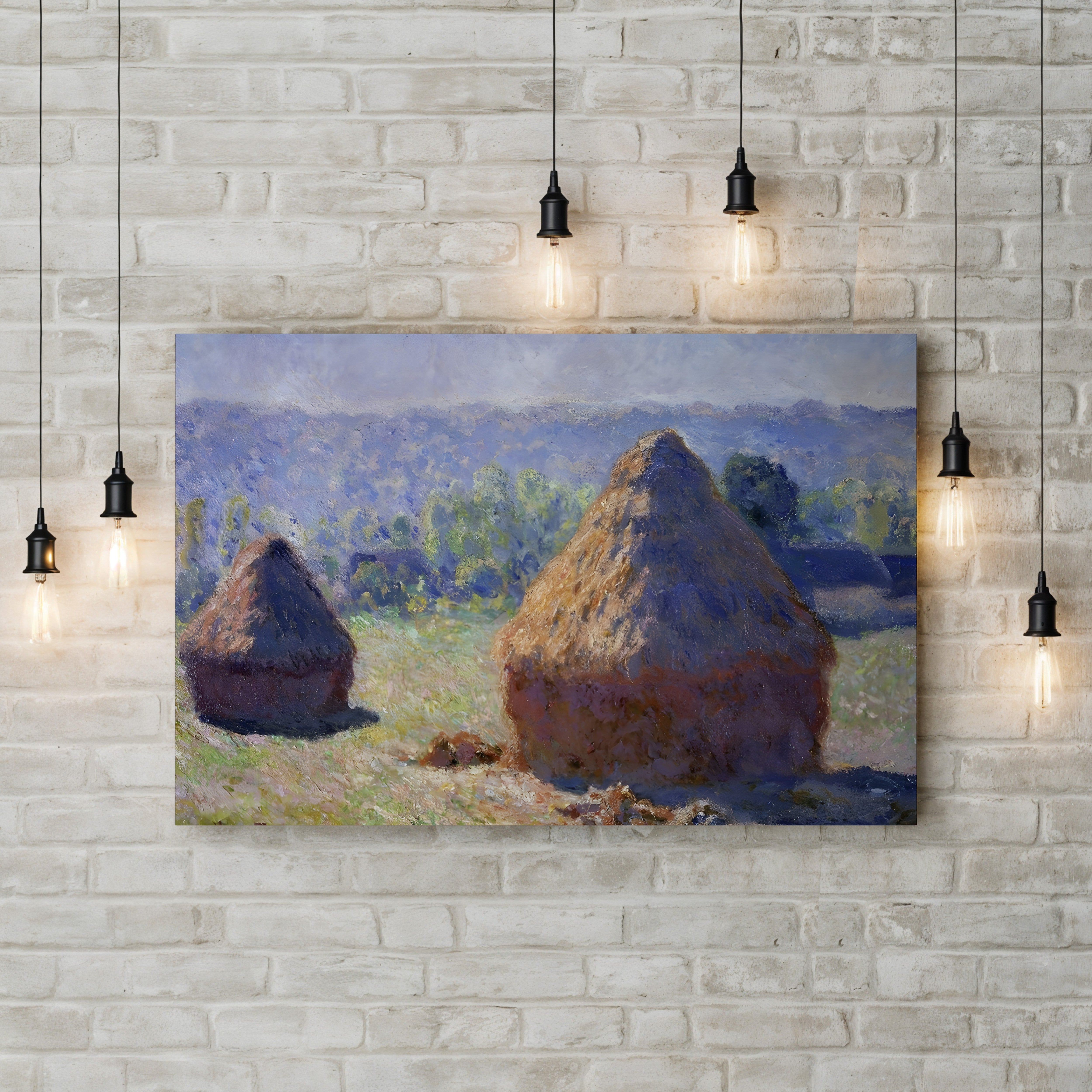 Haystacks, End of Summer – Claude Monet Wall Art | Impressionist Series Canvas Print