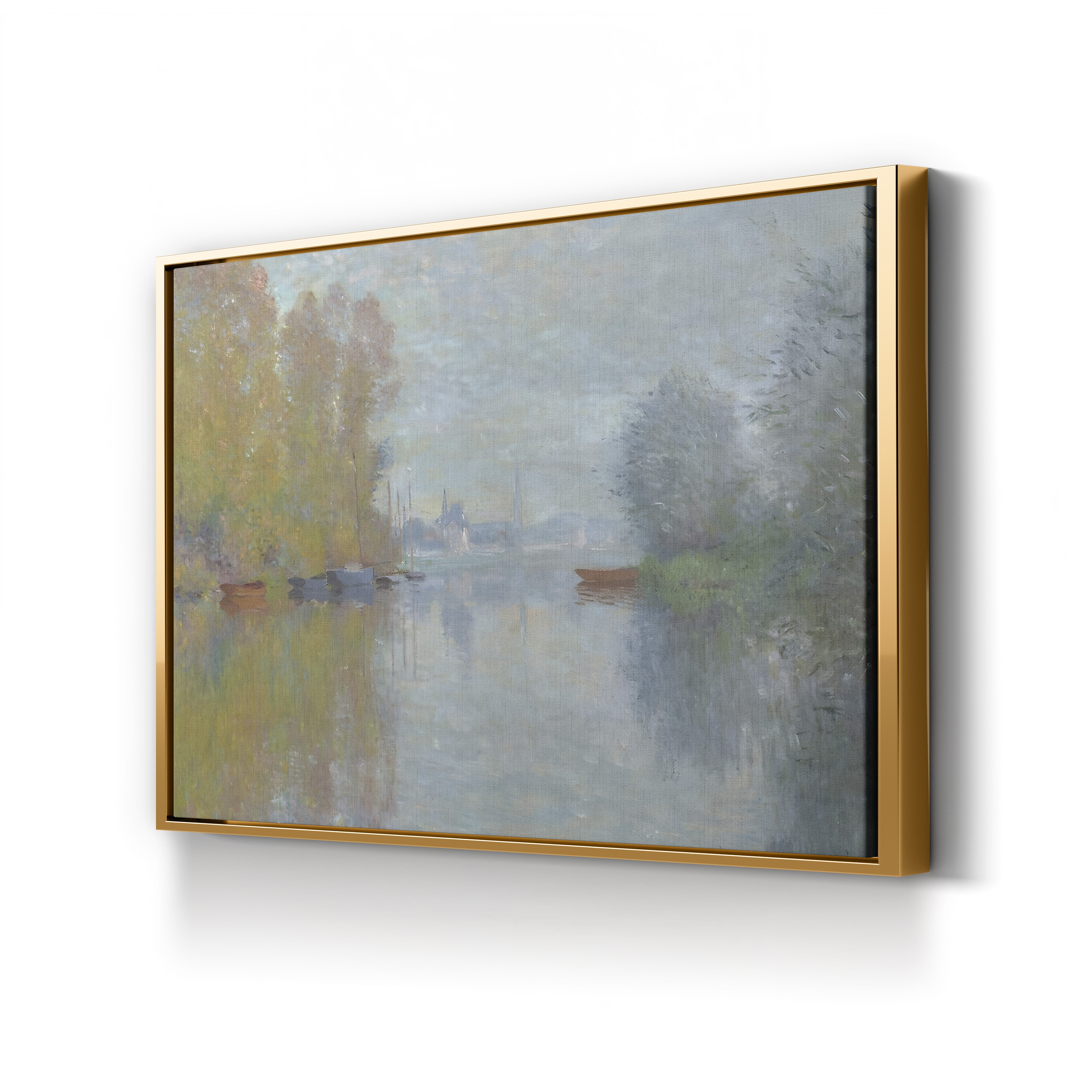 Autumn on the Seine, Argenteuil, 1873 – Claude Monet Wall Art | Impressionist Autumn Seine Canvas Print