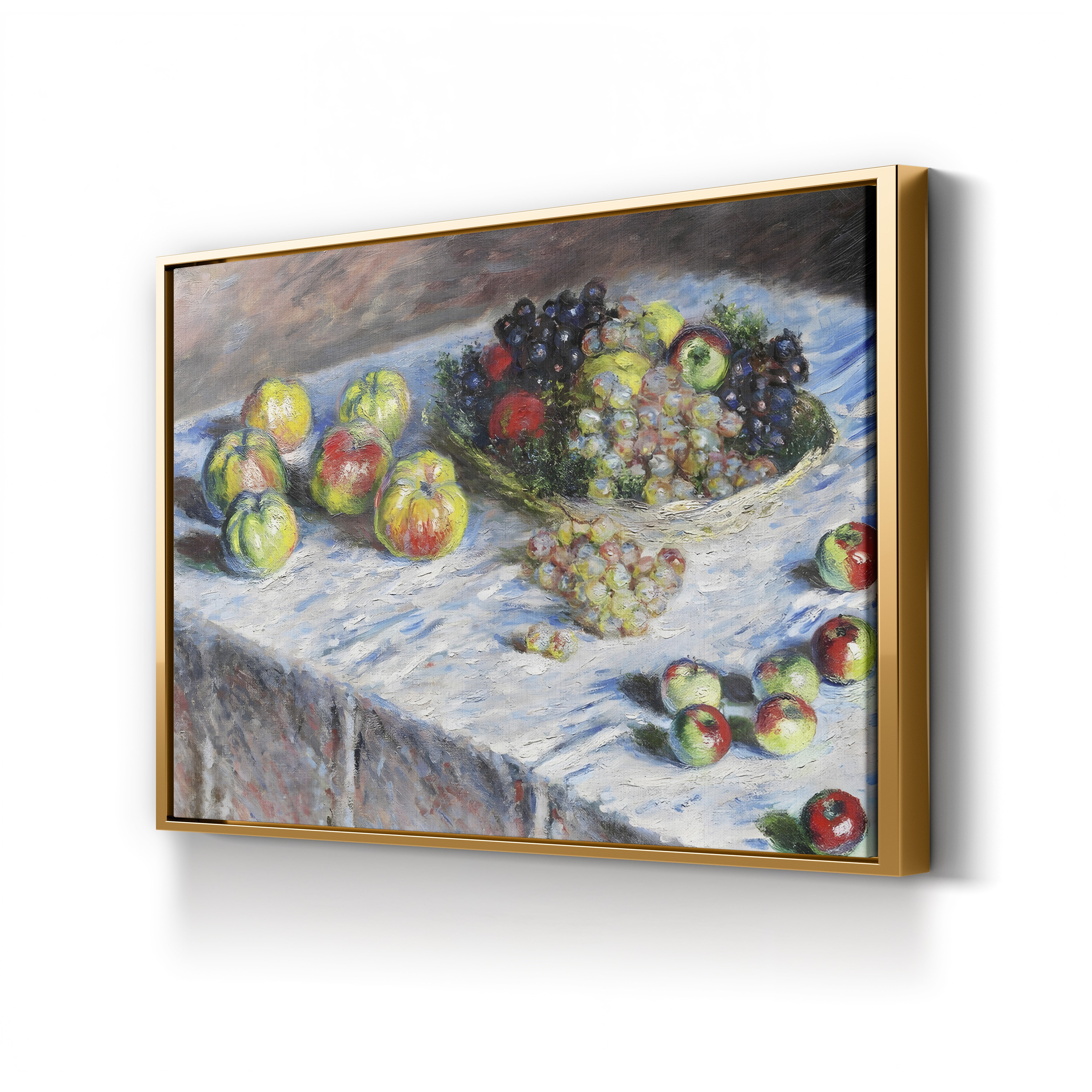 Apples and Grapes – Claude Monet Wall Art | Impressionist Still Life Canvas Print