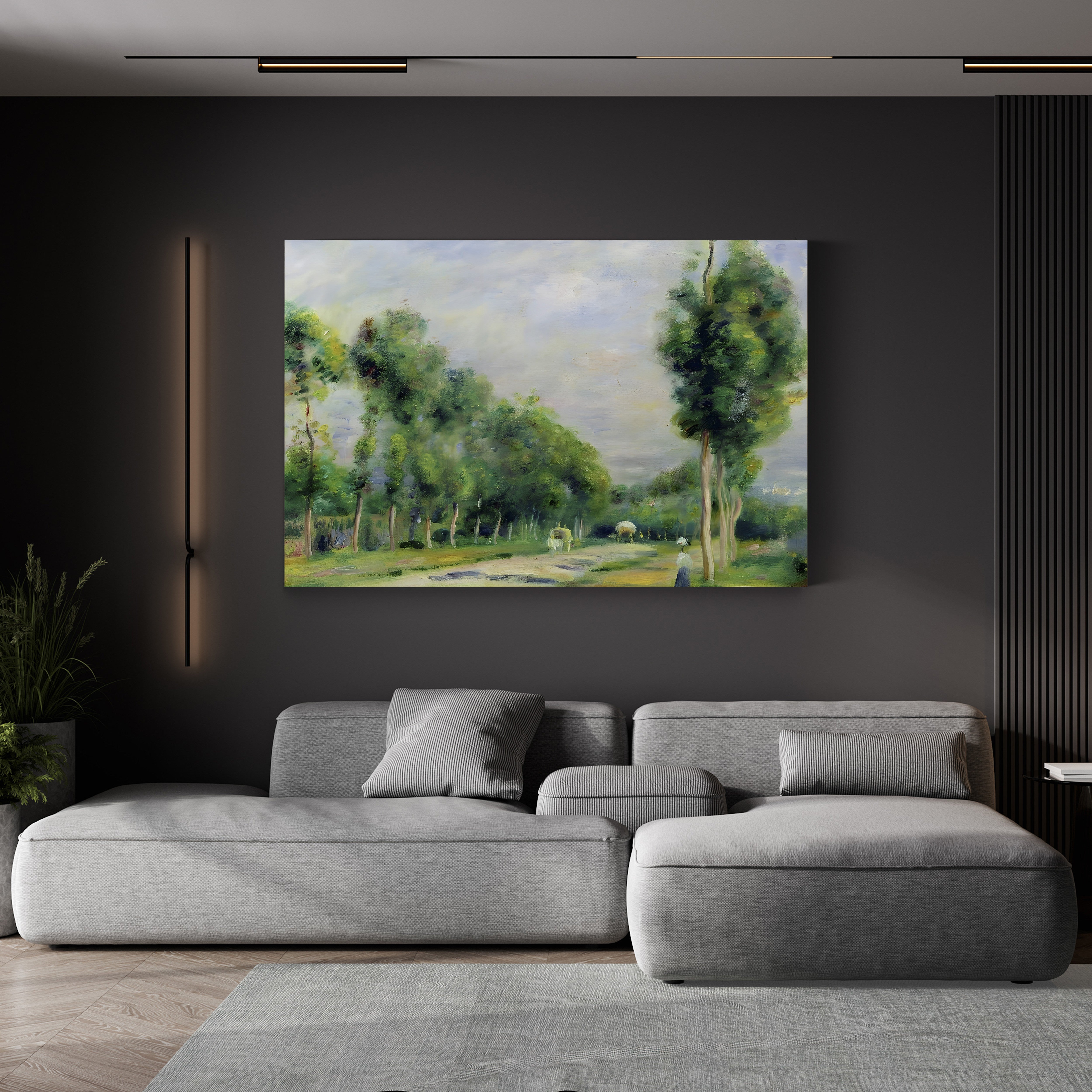 The Road to Versailles at Louveciennes – Pierre-Auguste Renoir Wall Art | Impressionist Landscape Canvas Print