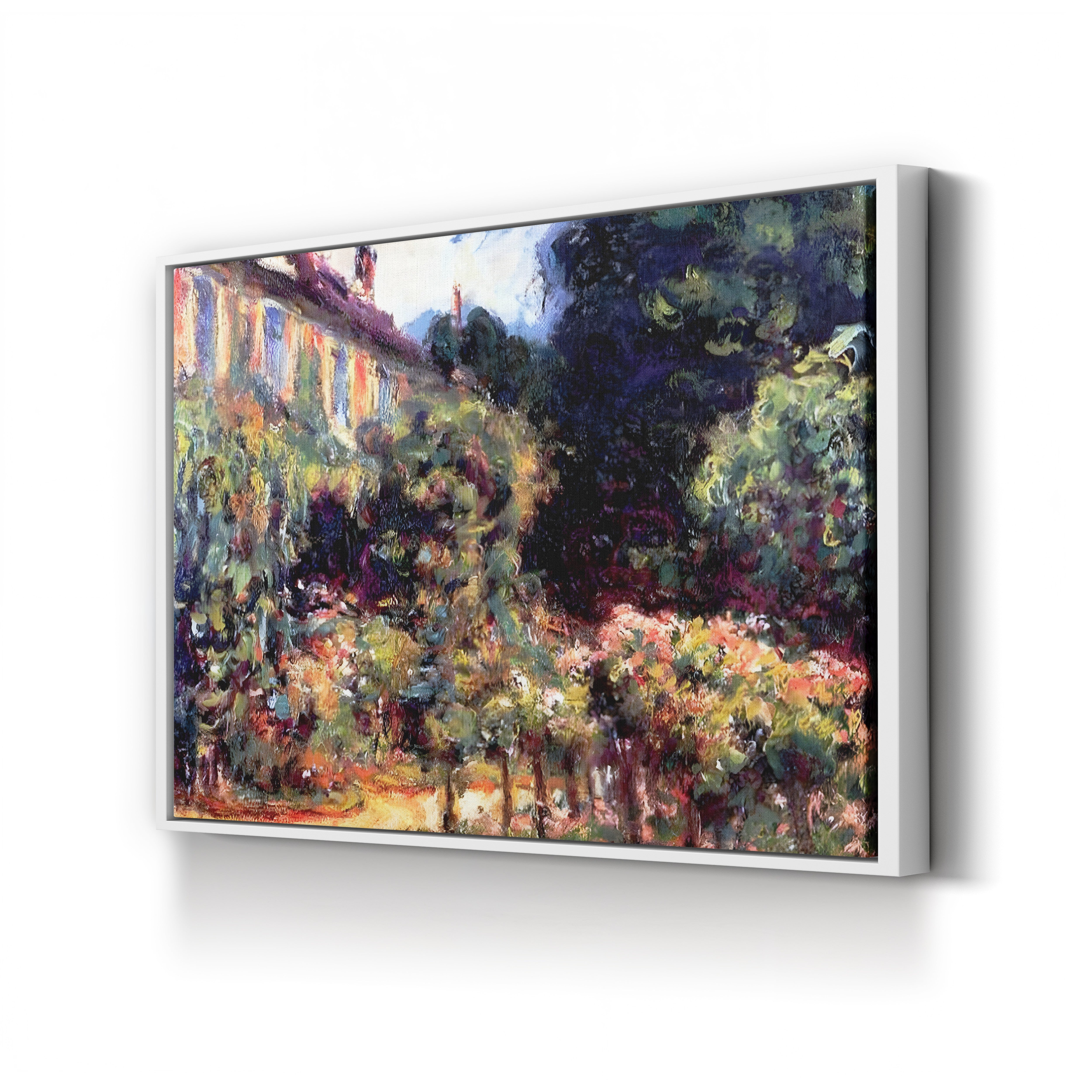 Giverny, the House from the Garden, 1913 – Claude Monet Wall Art | Impressionist Garden Canvas Print