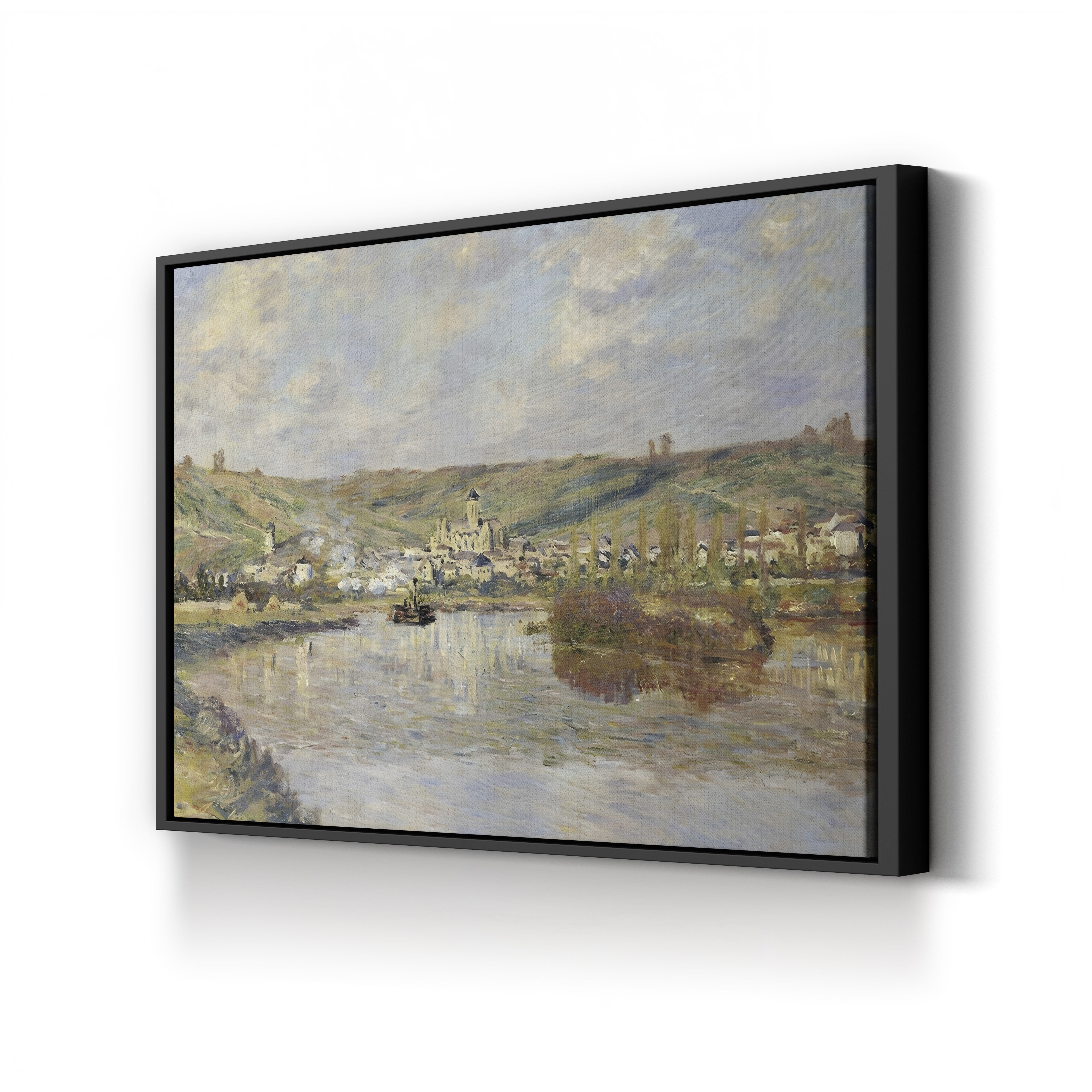End of the Afternoon, Vétheuil – Claude Monet Wall Art | Impressionist Landscape Canvas Print