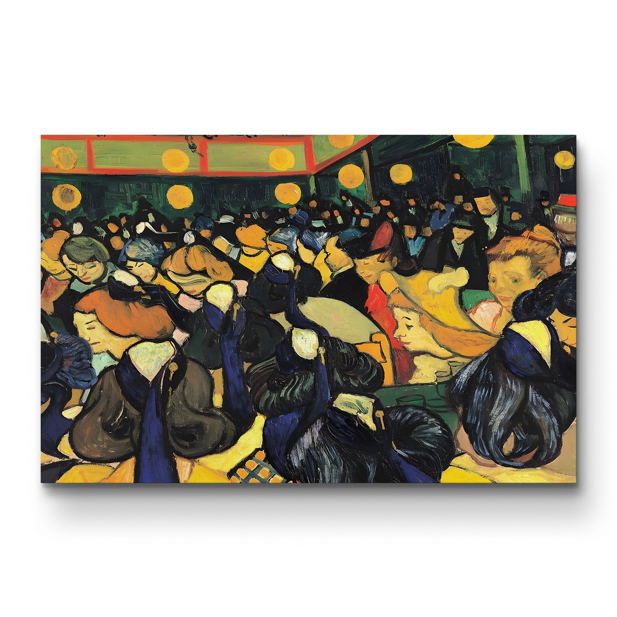 Dance Hall in Arles, 1888 (Musée d'Orsay) – Vincent van Gogh Wall Art | Post-Impressionist Interior Canvas Print