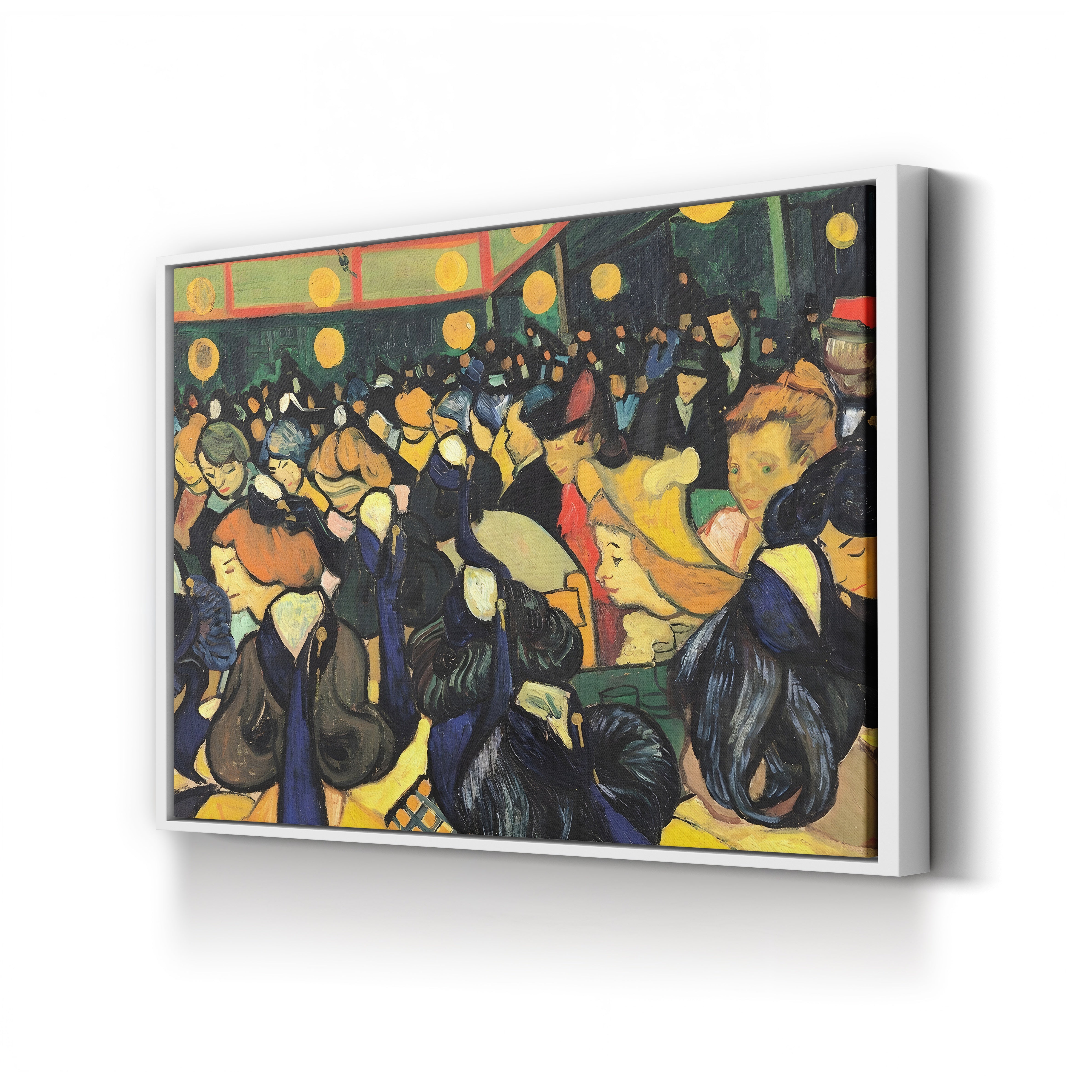 Dance Hall in Arles, 1888 (Musée d'Orsay) – Vincent van Gogh Wall Art | Post-Impressionist Interior Canvas Print