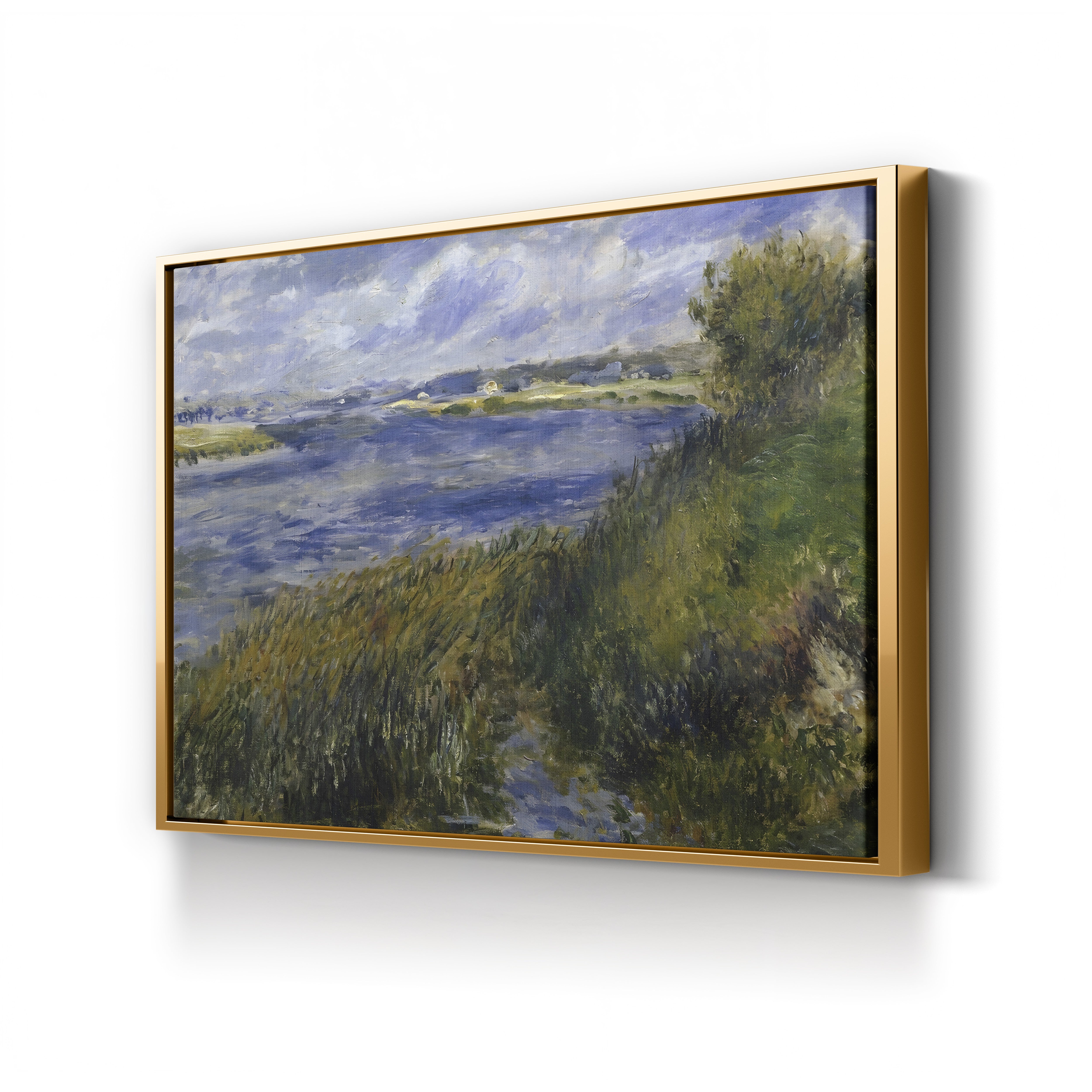 The Banks of the Seine, Champrosay – Pierre-Auguste Renoir Wall Art | Impressionist River Canvas Print