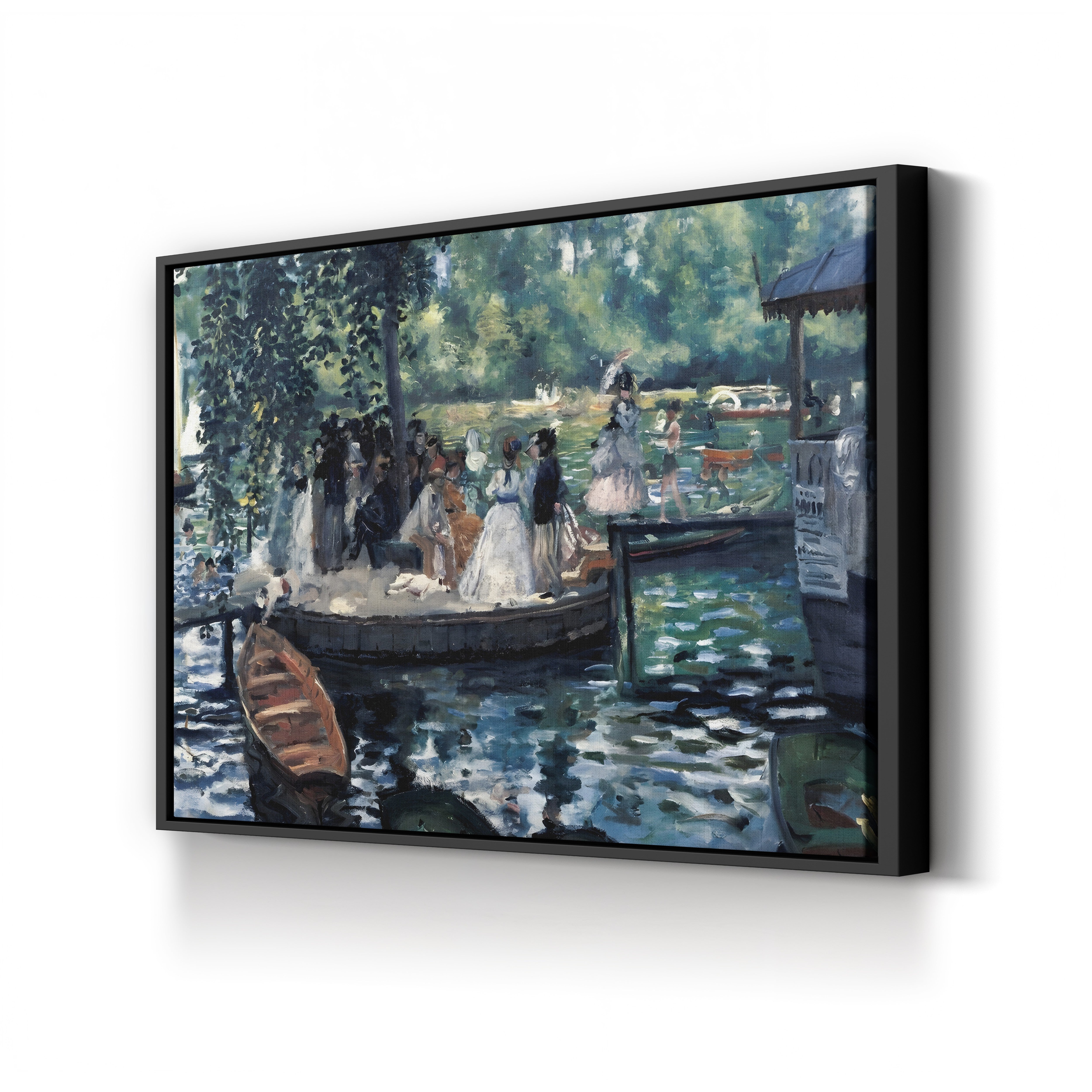 La Grenouillère (Wall Art) – Pierre-Auguste Renoir Wall Art | Impressionist River Canvas Print