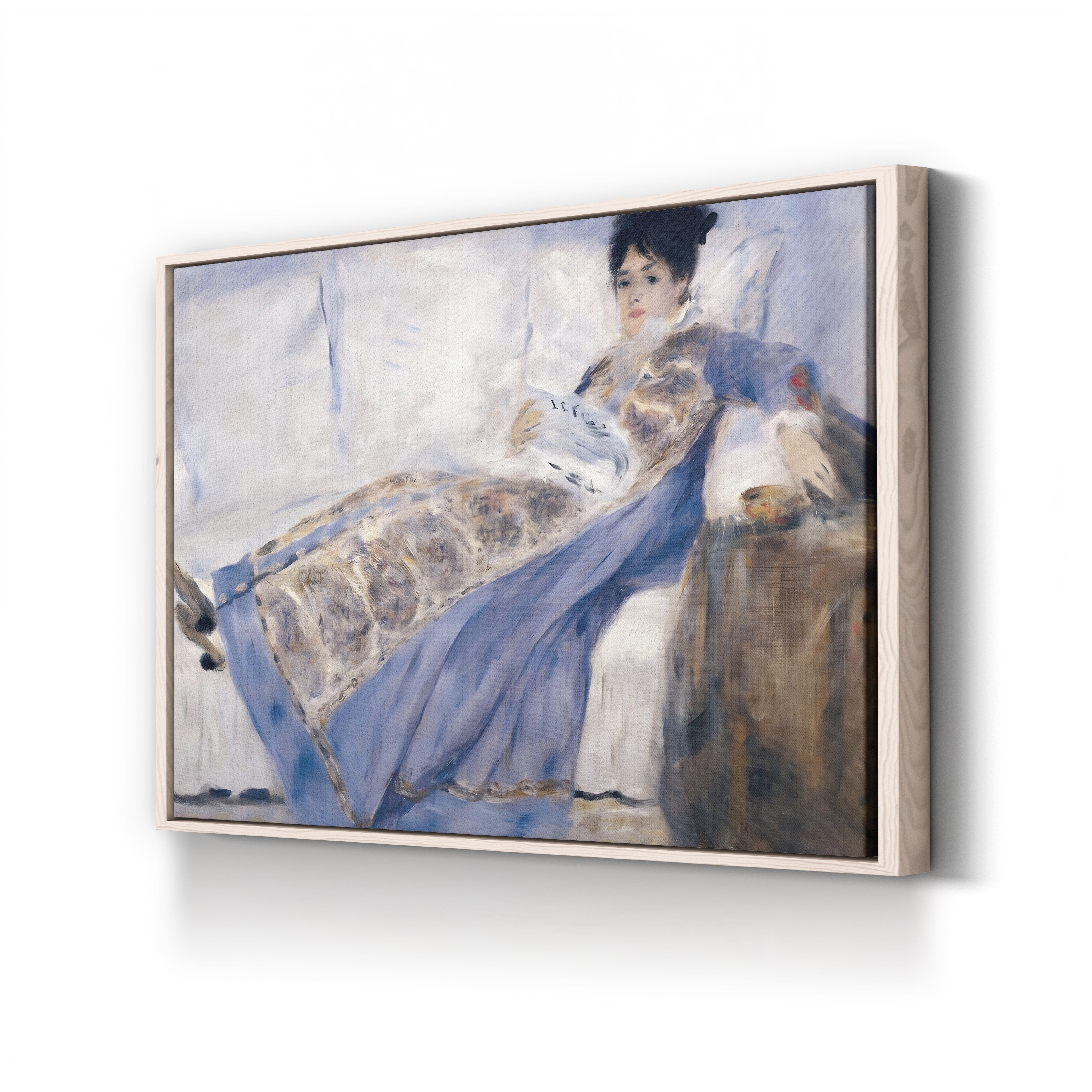 Madame Monet Lying on a Sofa – Renoir Wall Art | Portrait Canvas