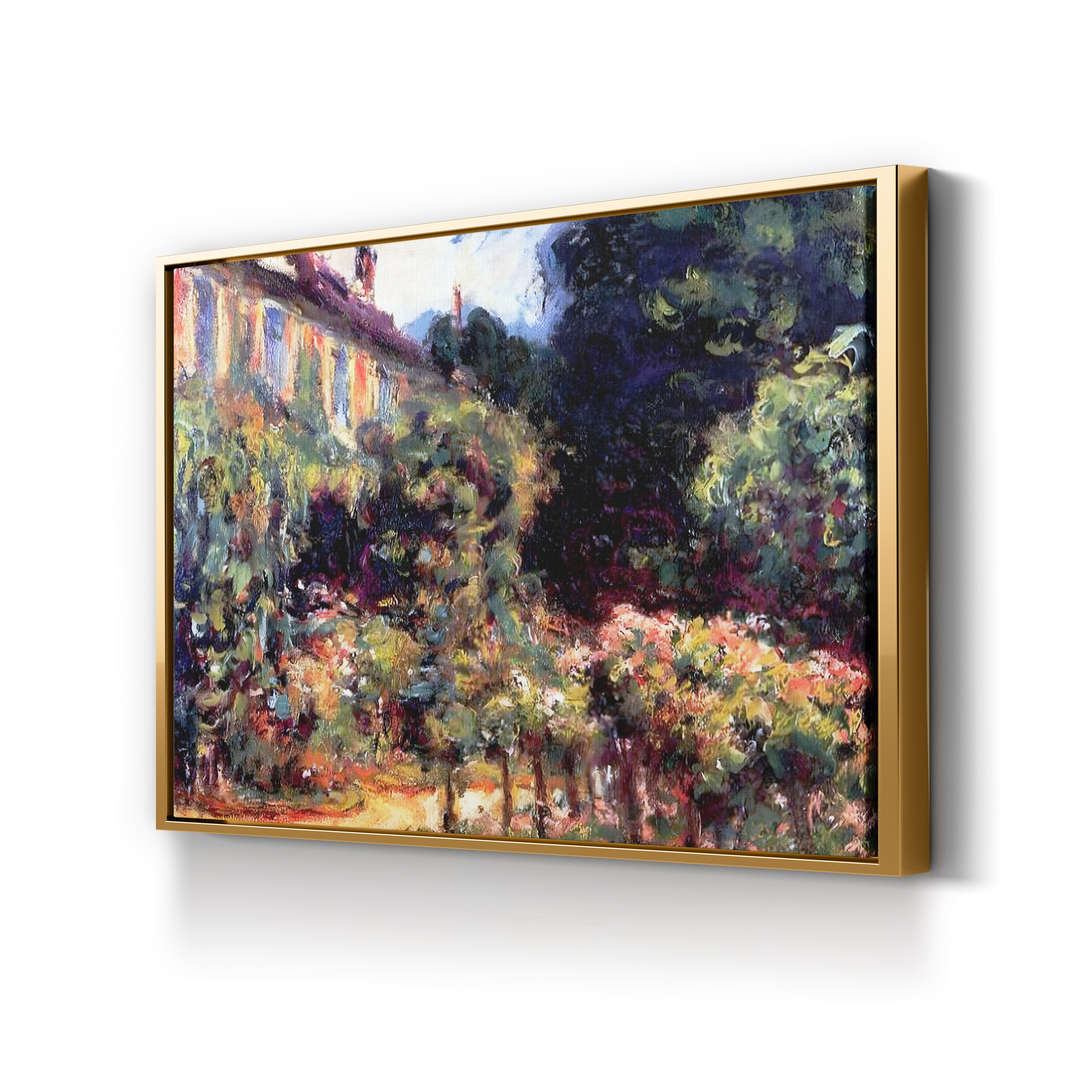 Giverny, the House from the Garden, 1913 – Claude Monet Wall Art | Impressionist Garden Canvas Print