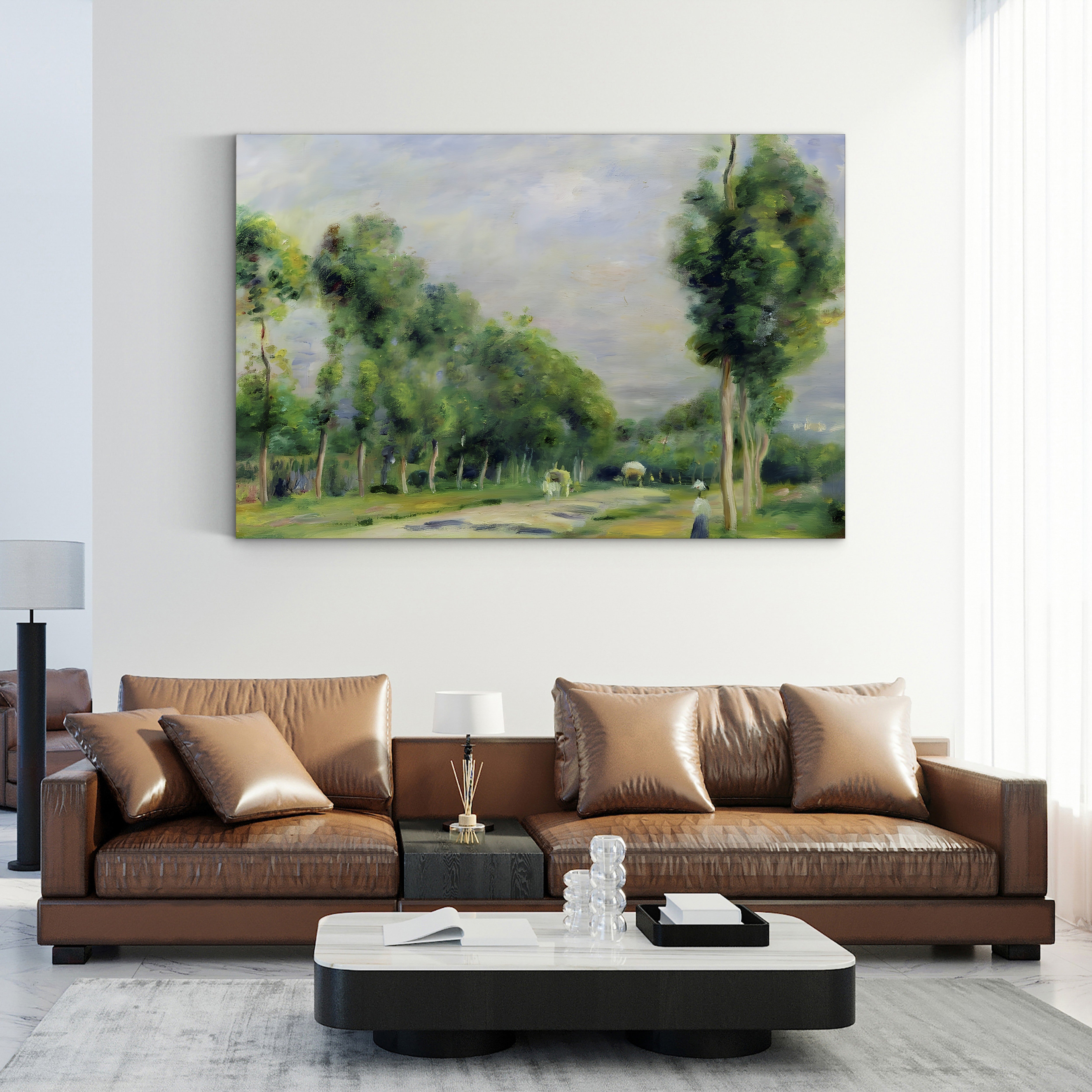 The Road to Versailles at Louveciennes – Pierre-Auguste Renoir Wall Art | Impressionist Landscape Canvas Print