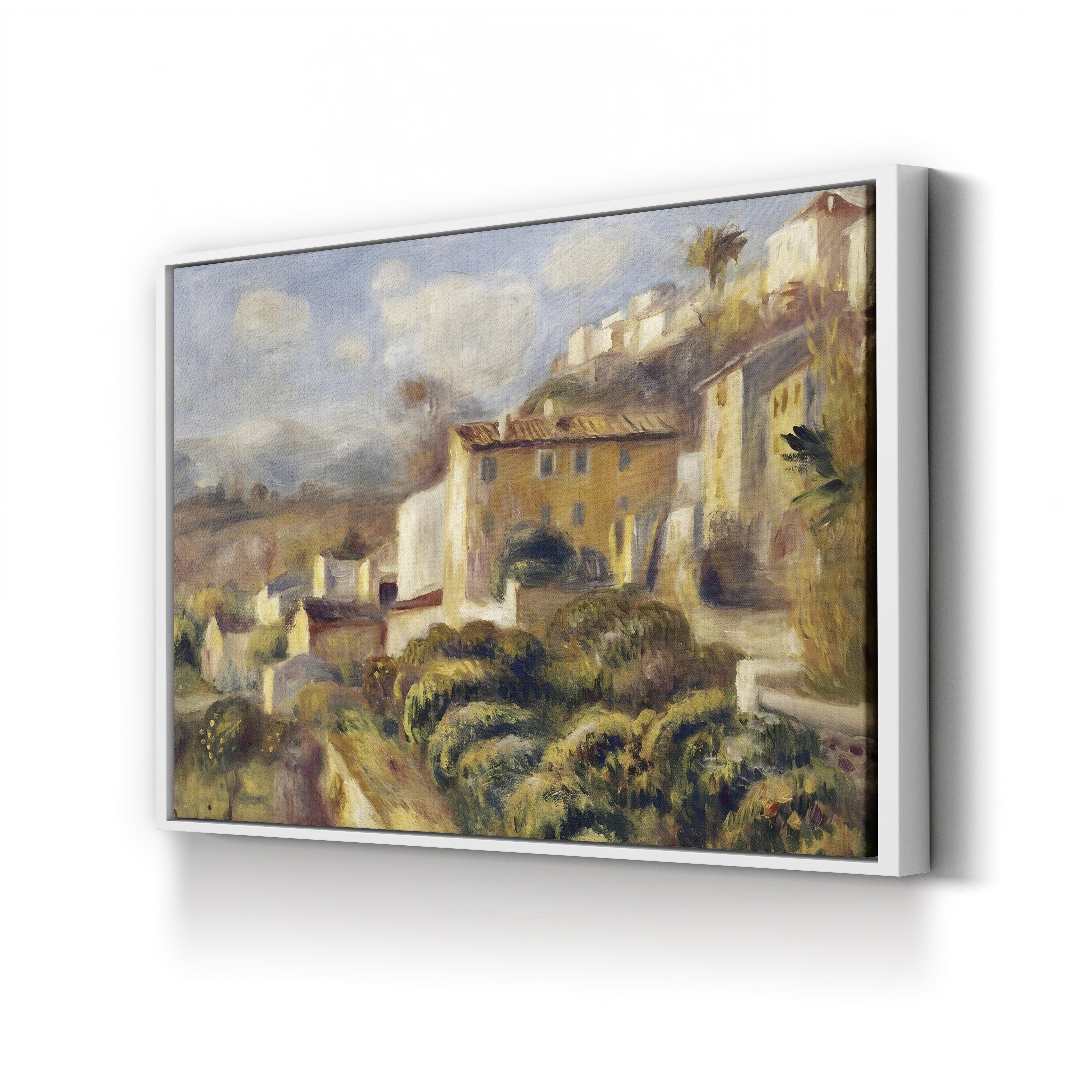 View of the Post Office at Cagnes, 1907 – Pierre-Auguste Renoir Wall Art | Impressionist Provence Canvas Print