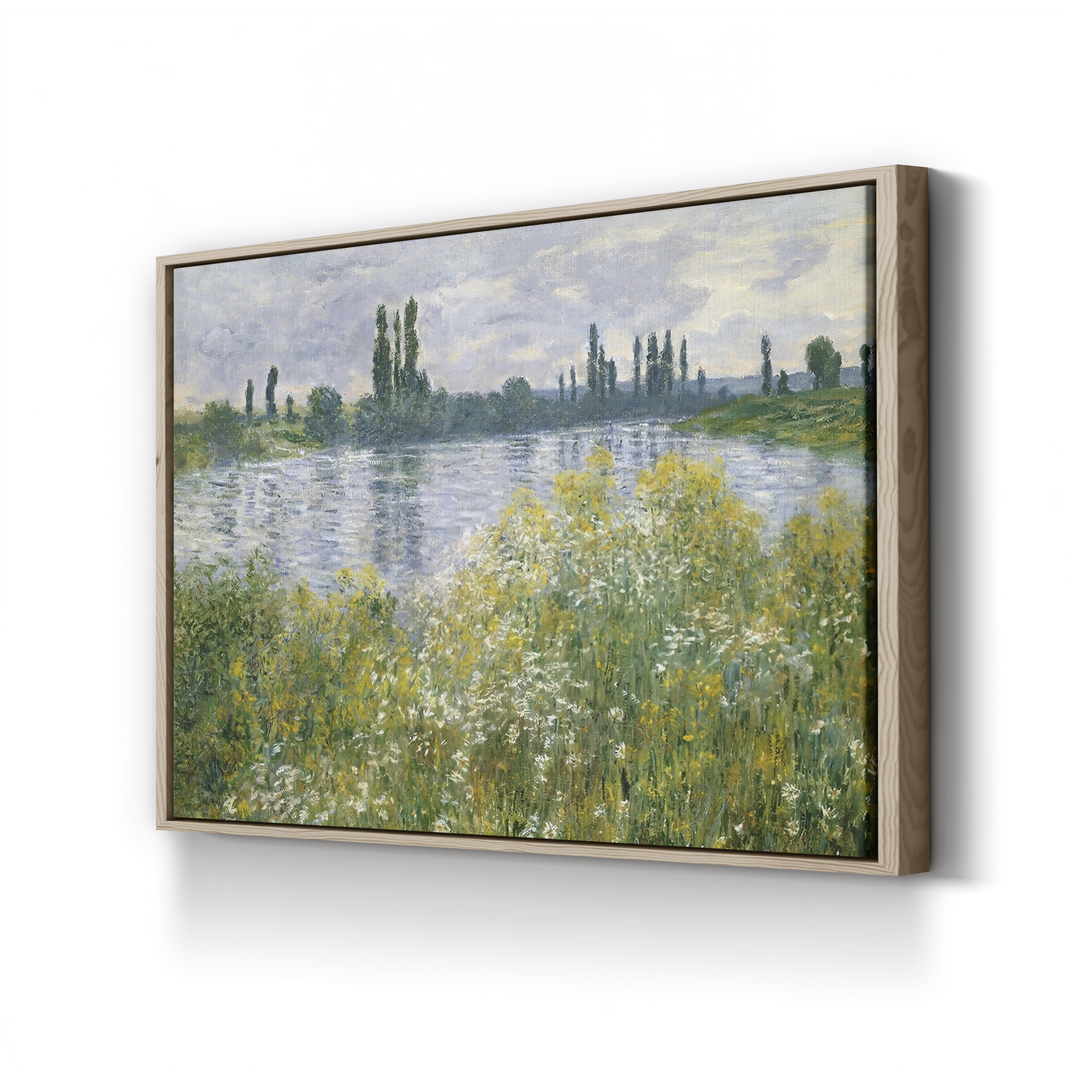 Banks of the Seine, Vétheuil, 1880 – Claude Monet Wall Art | Impressionist Seine Landscape Canvas Print